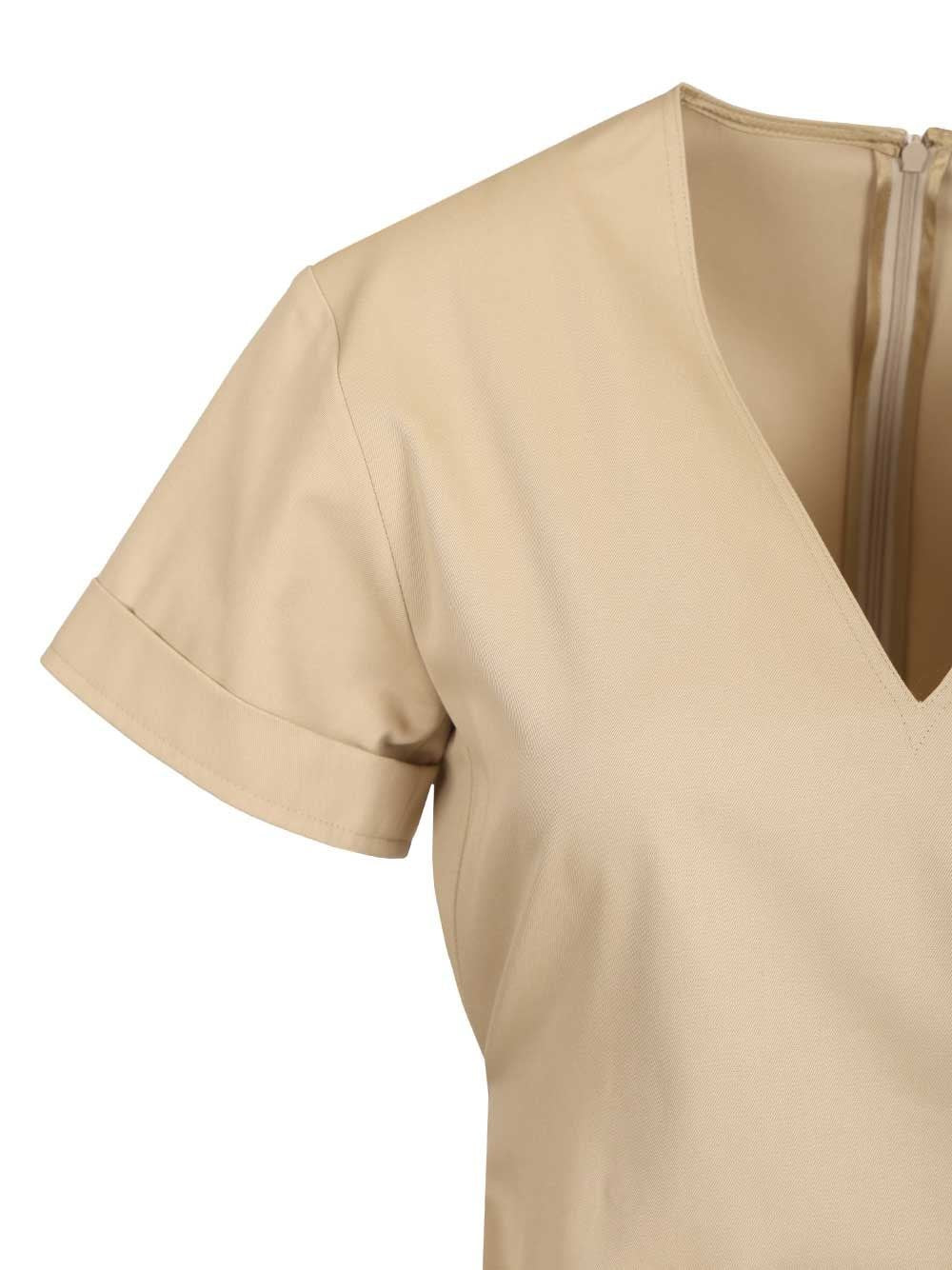 Loewe Women Belted Dress In Cotton And Silk LOEWE