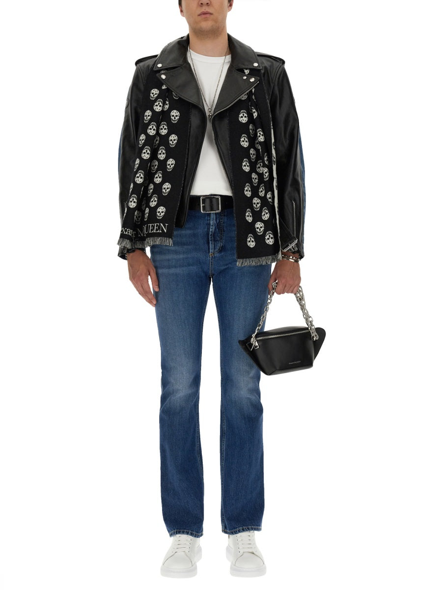 Alexander Mcqueen Men Combo Biker Jacket ALEXANDER MCQUEEN
