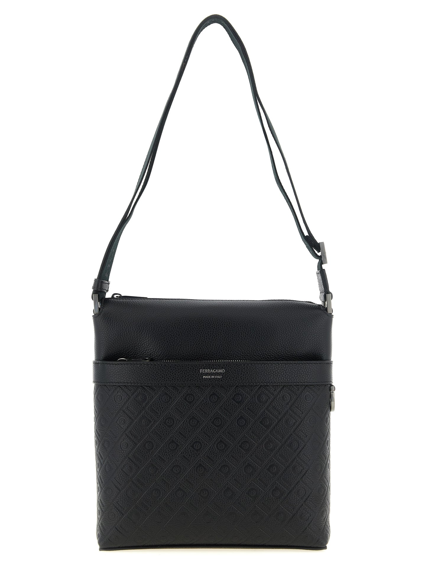 Ferragamo Men 'Ferragamo Monogram' Messenger Crossbody Bag FERRAGAMO