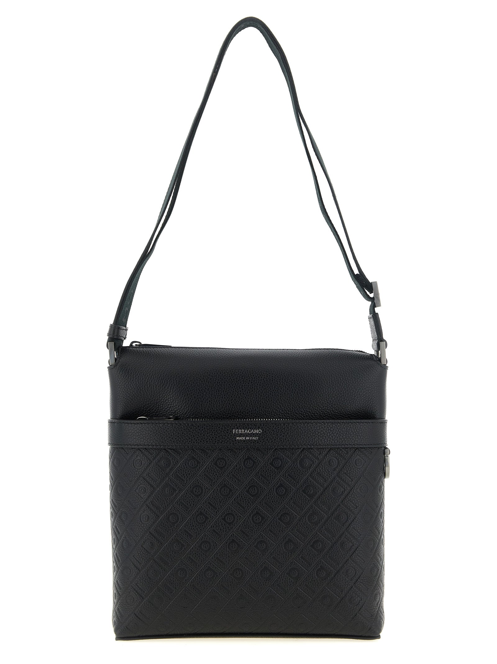 Ferragamo Men 'Ferragamo Monogram' Messenger Crossbody Bag FERRAGAMO