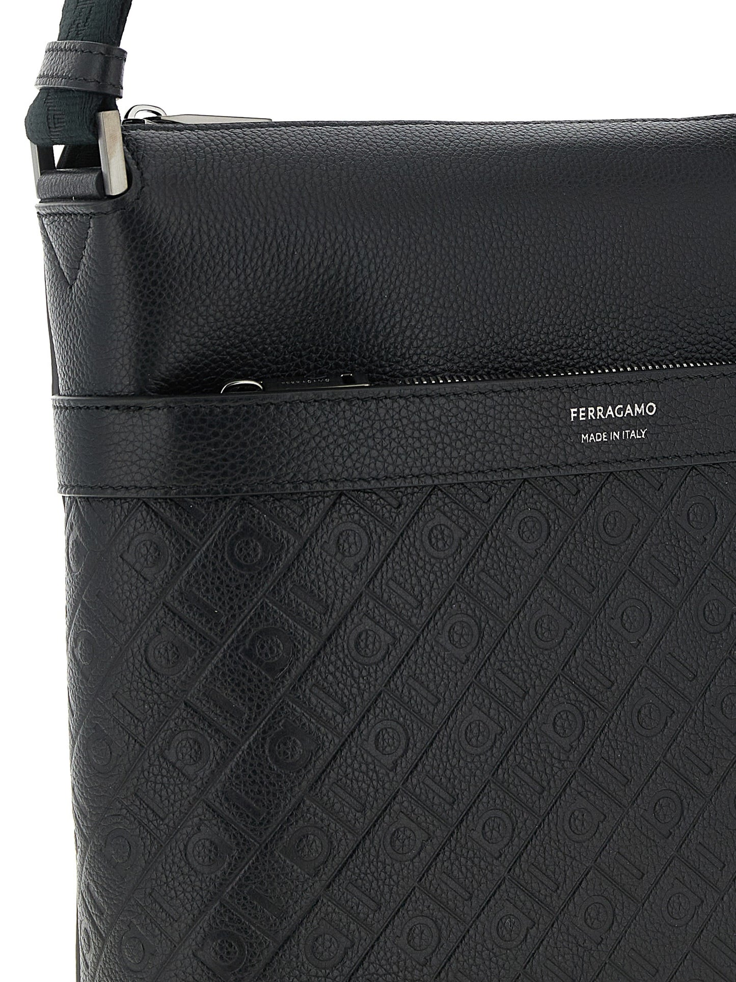 Ferragamo Men 'Ferragamo Monogram' Messenger Crossbody Bag FERRAGAMO
