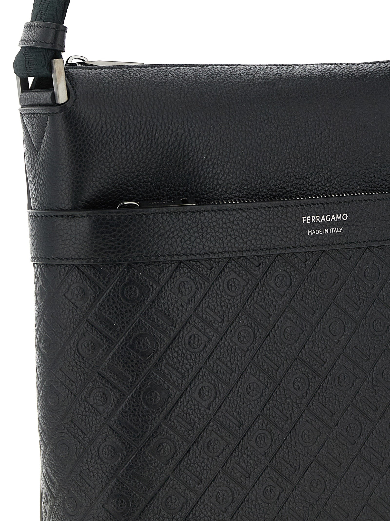 Ferragamo Men 'Ferragamo Monogram' Messenger Crossbody Bag FERRAGAMO