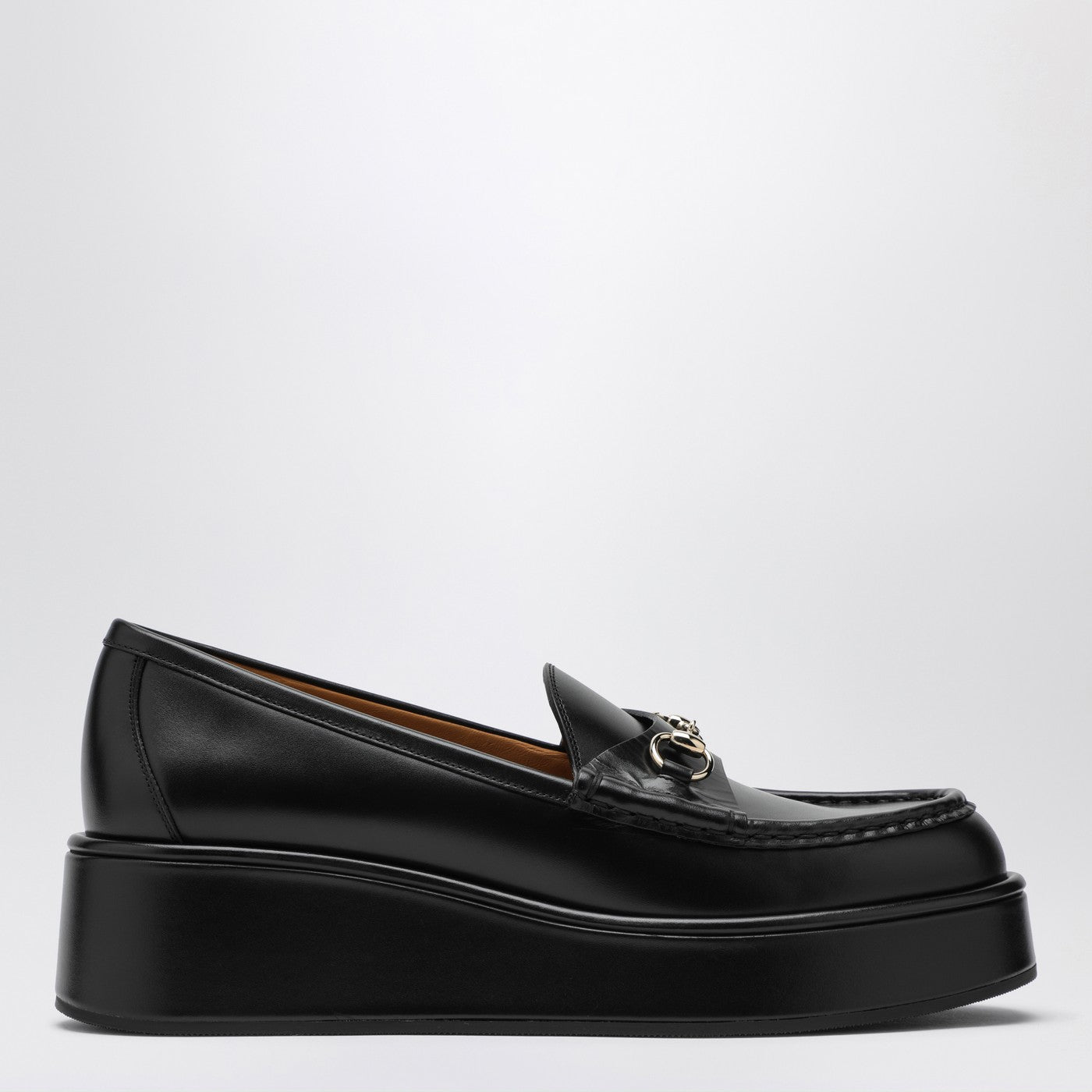 Gucci Black Loafer With Platform And Horsebitt Women GUCCI