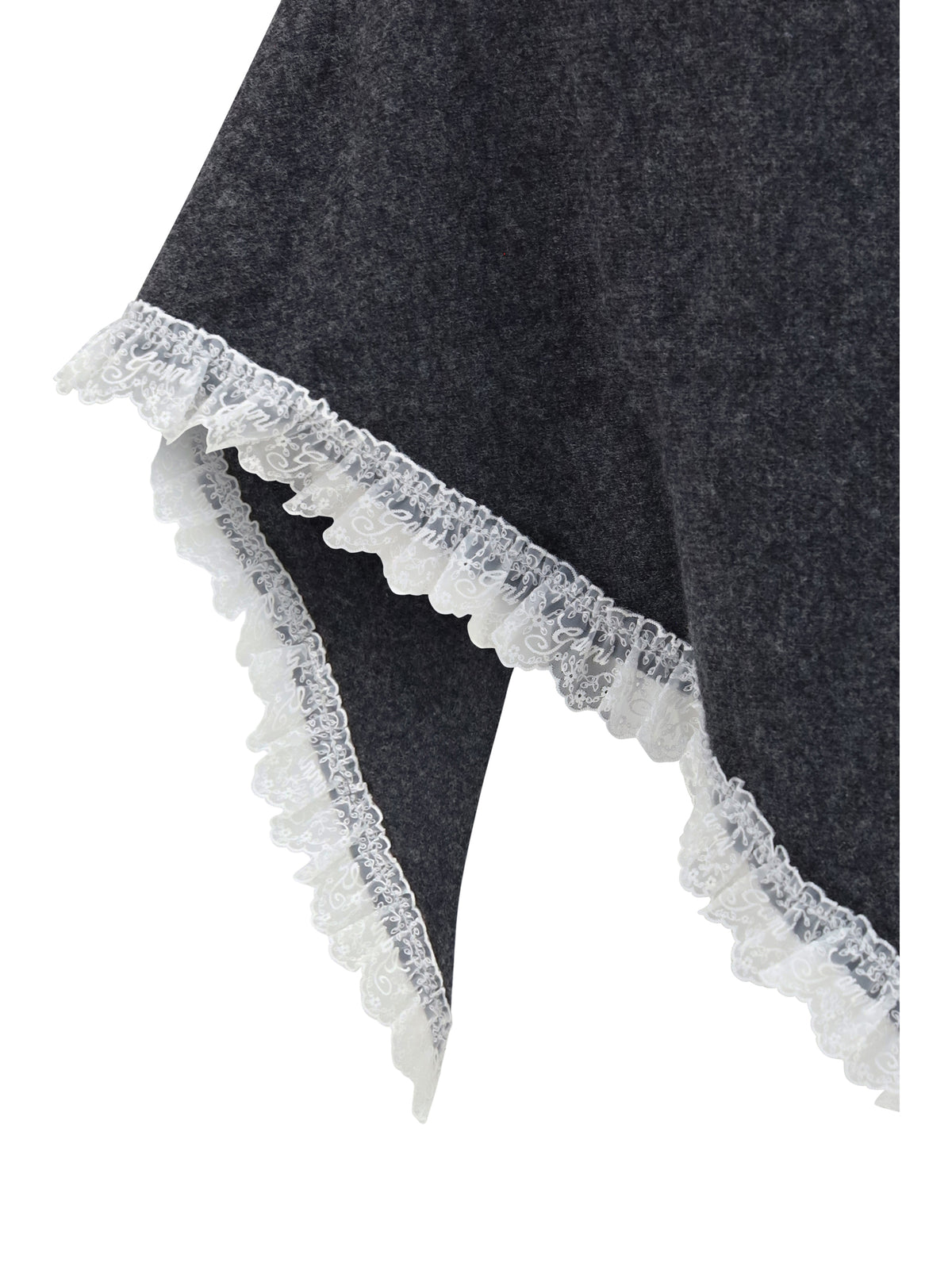 Ganni Women Openwork Wool Cape GANNI