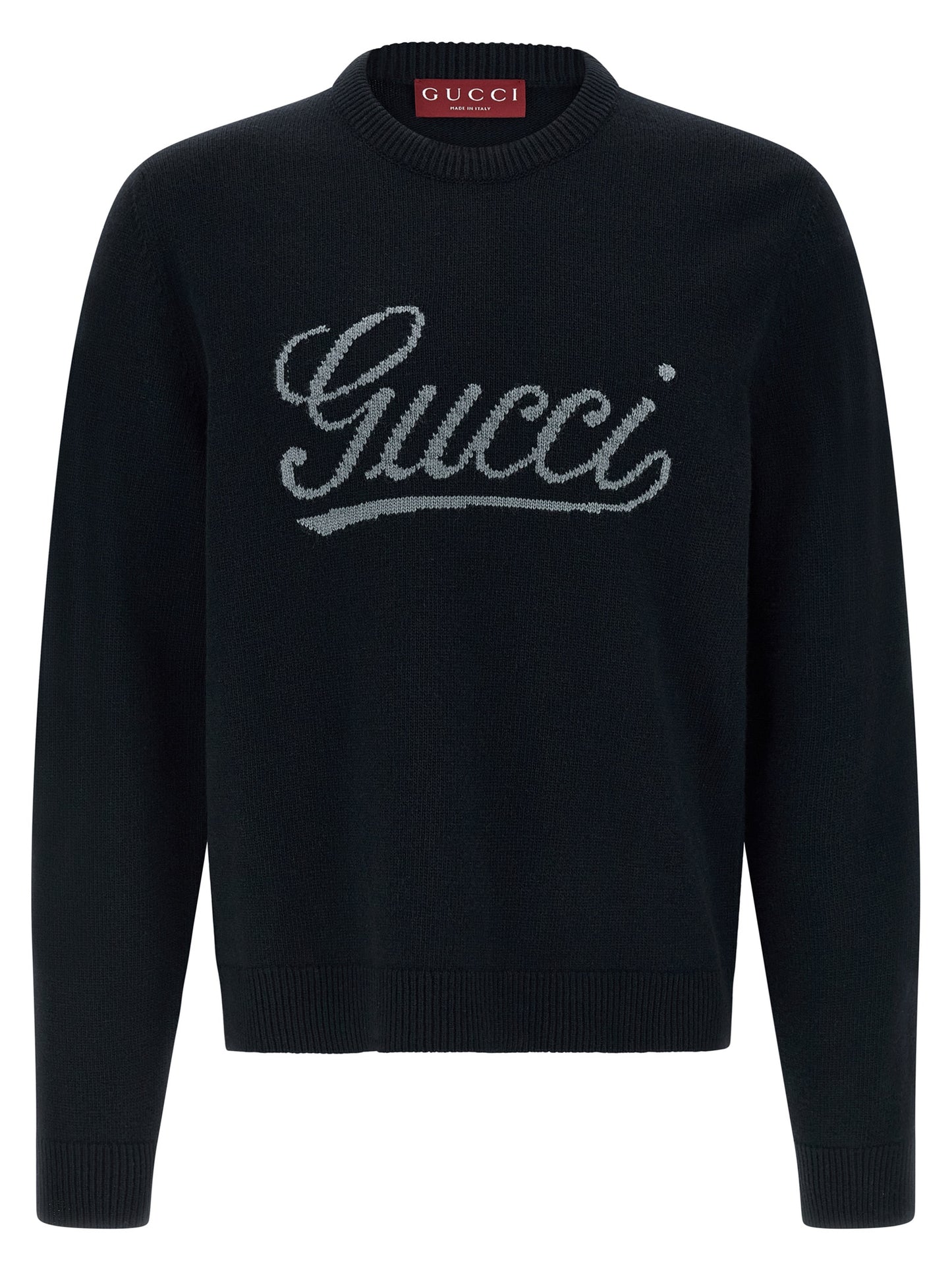 Gucci Men Gucci Logo Intarsia Sweater GUCCI