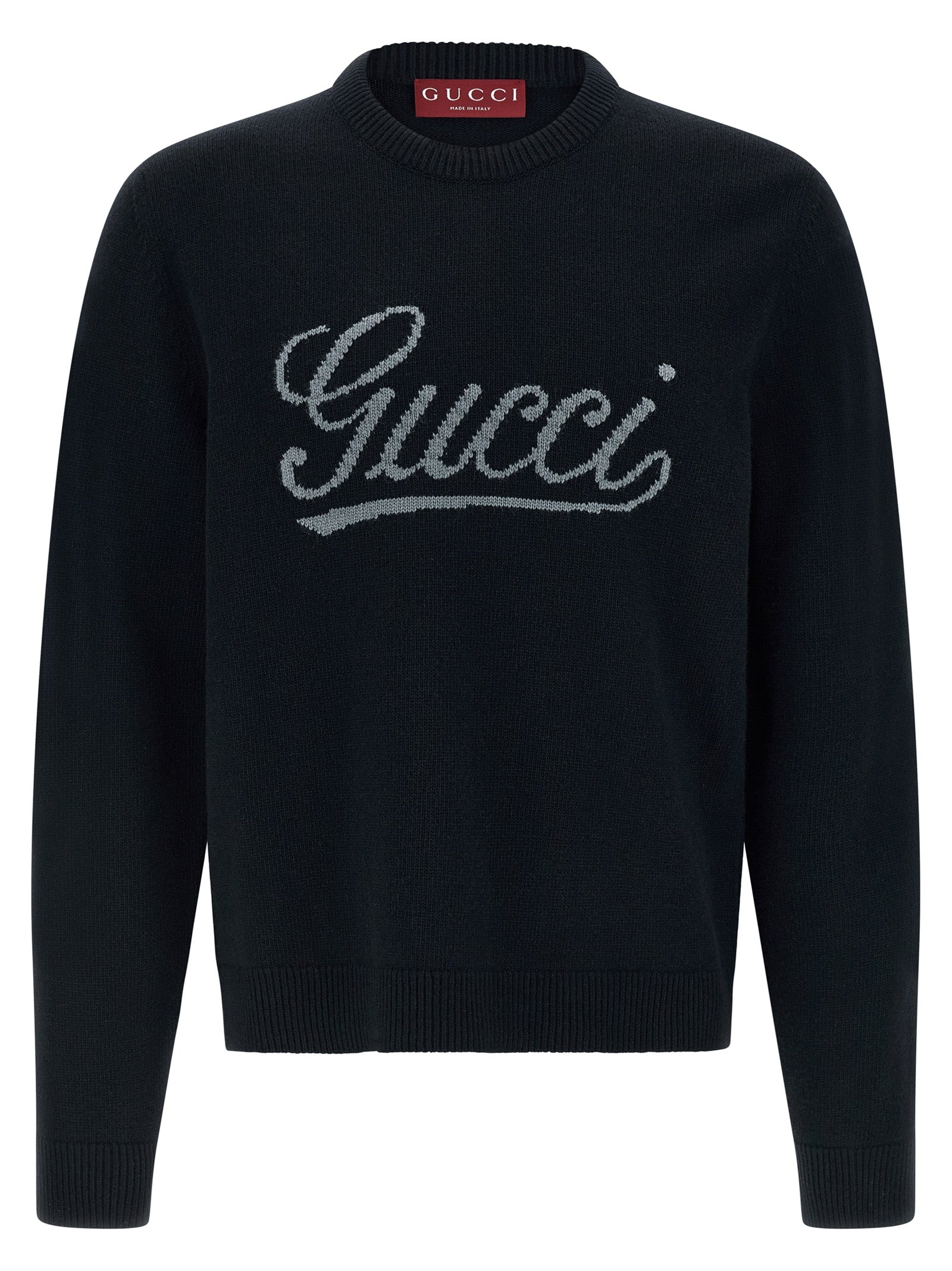 Gucci Men Gucci Logo Intarsia Sweater GUCCI