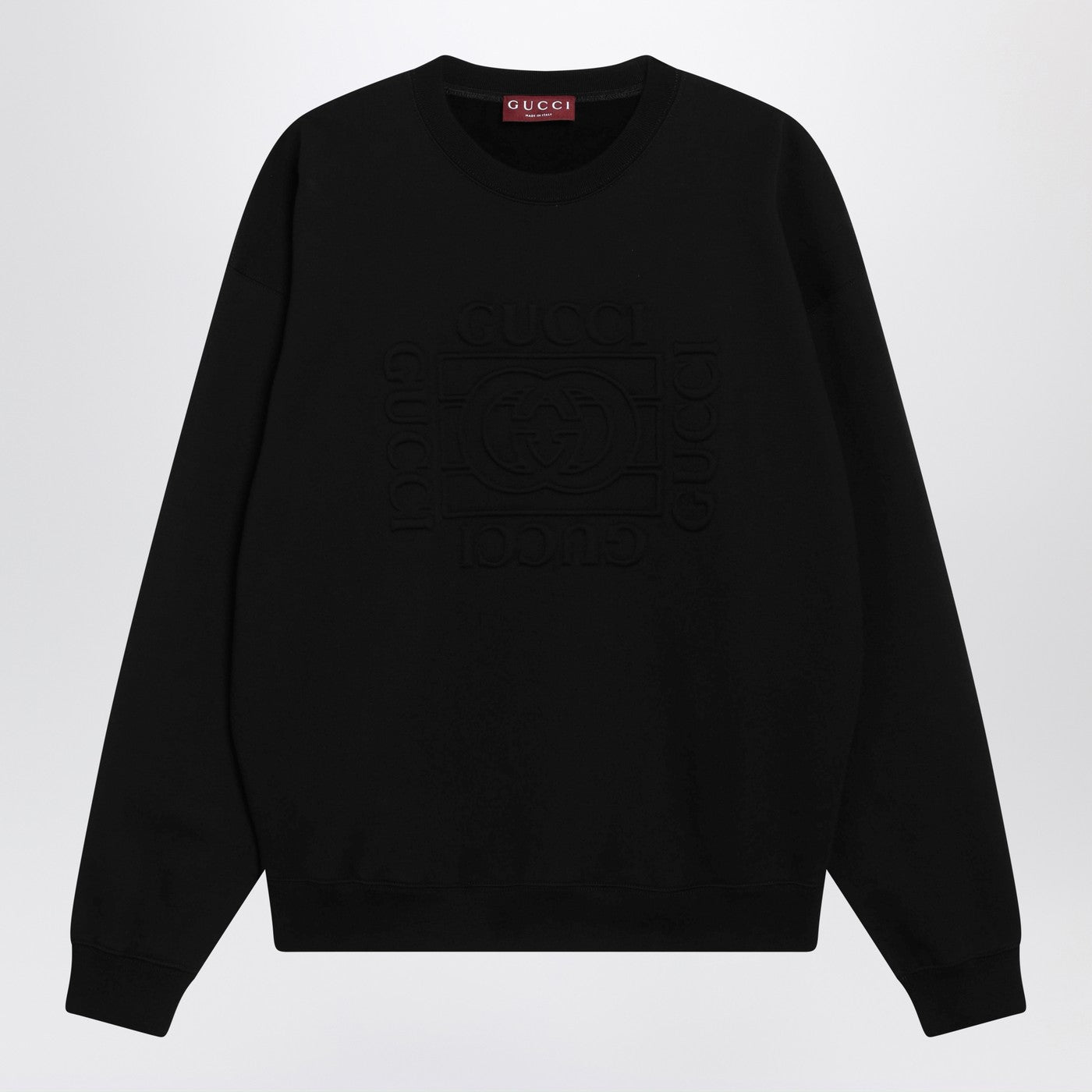 Gucci Black Brushed Cotton Jersey Sweatshirt Men GUCCI