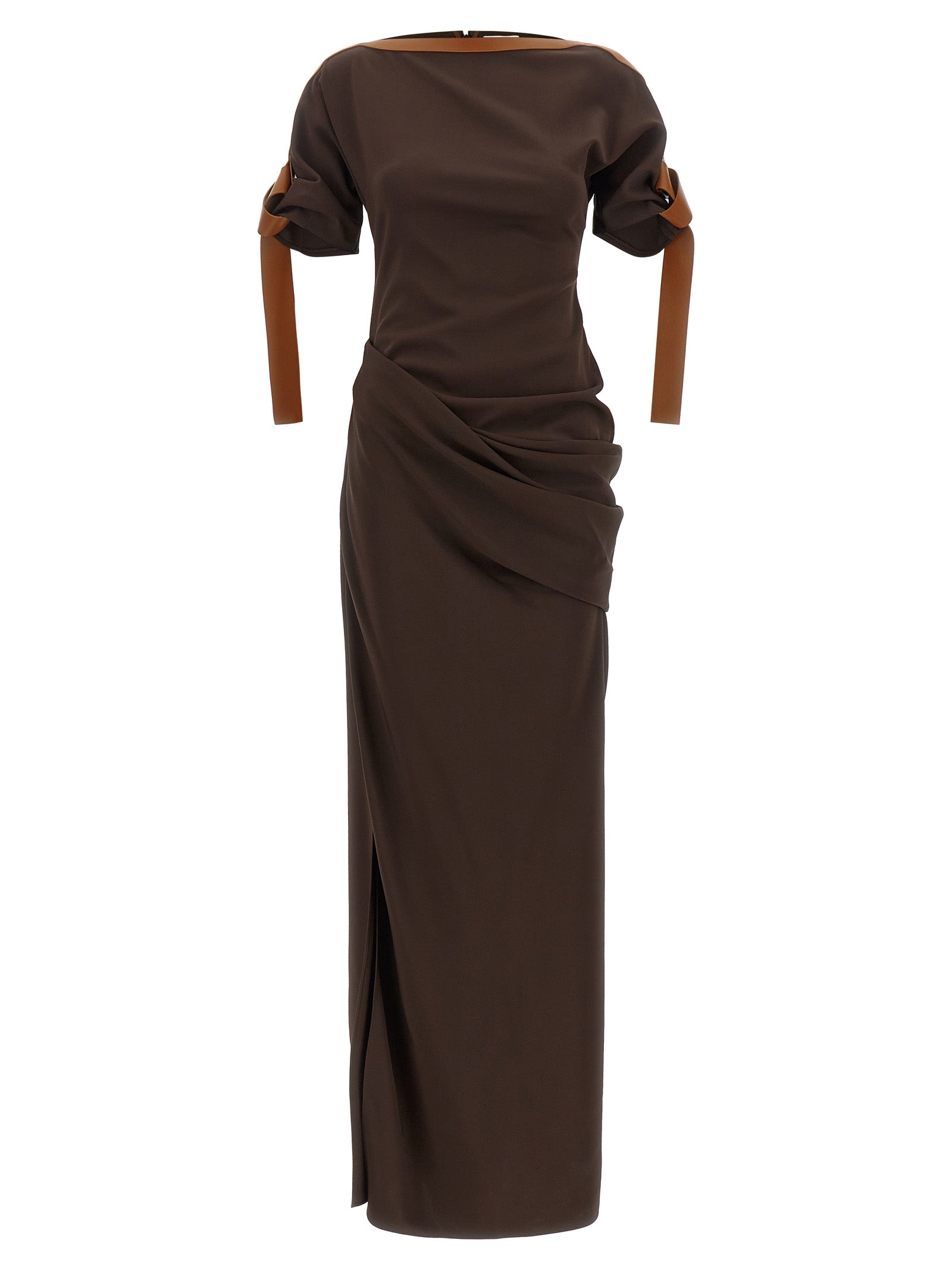 Ferragamo Women Dress With Leather Straps FERRAGAMO