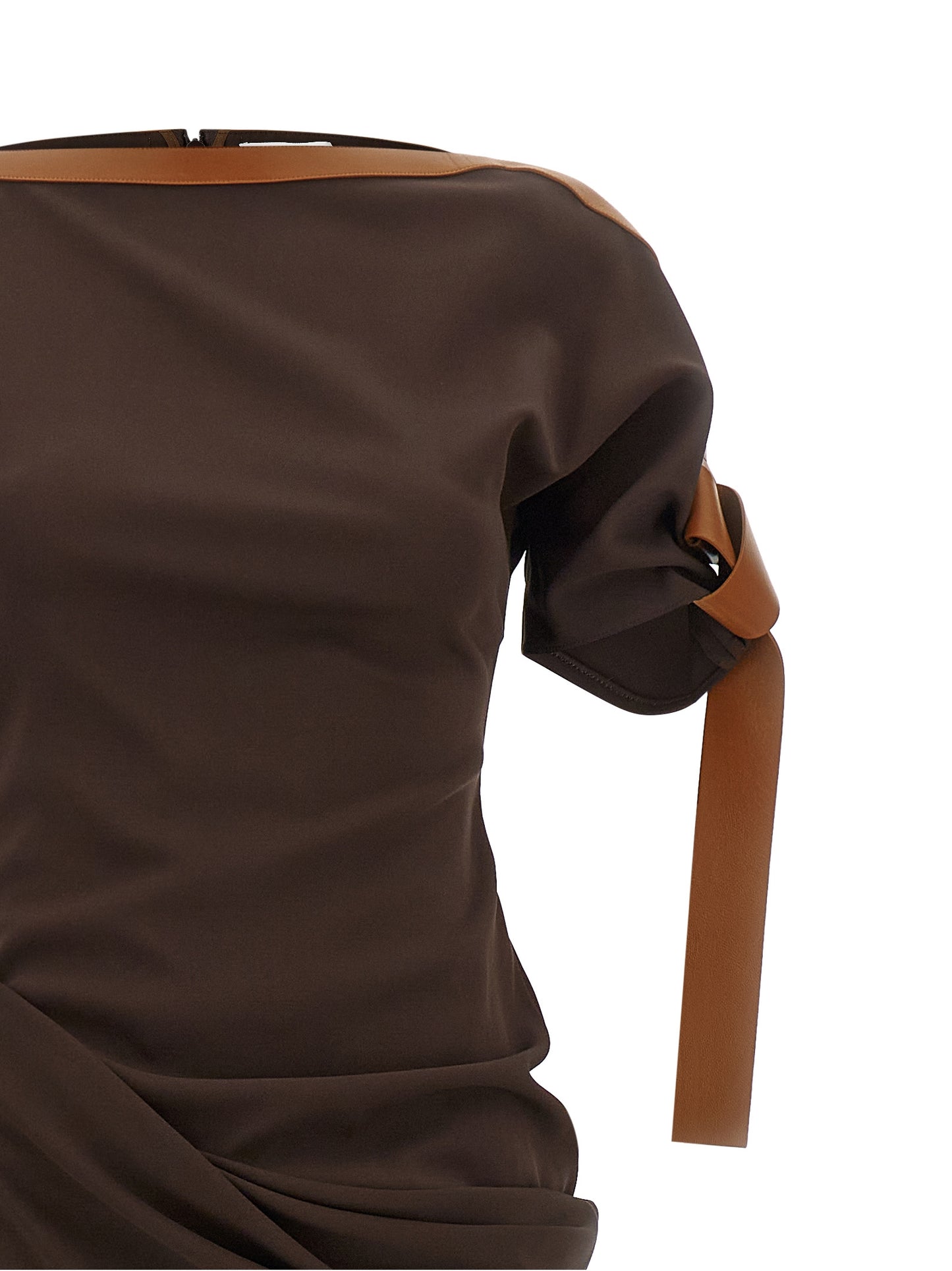 Ferragamo Women Dress With Leather Straps FERRAGAMO