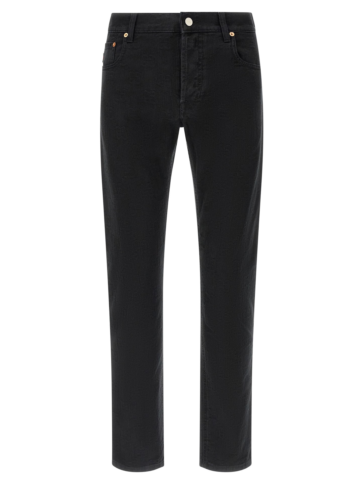 Gucci Men Gg Jacquard Denim Jeans GUCCI