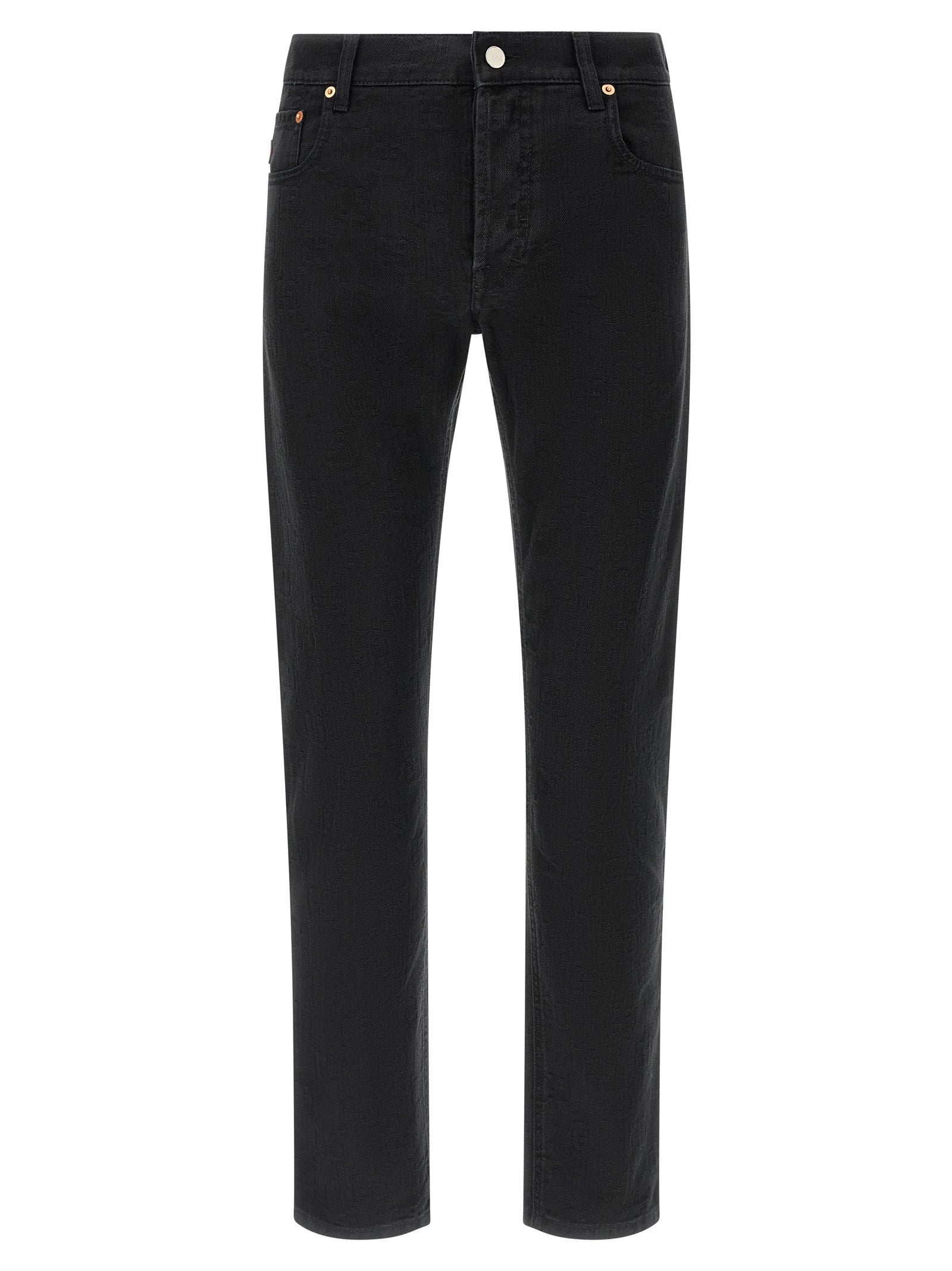 Gucci Men Gg Jacquard Denim Jeans GUCCI