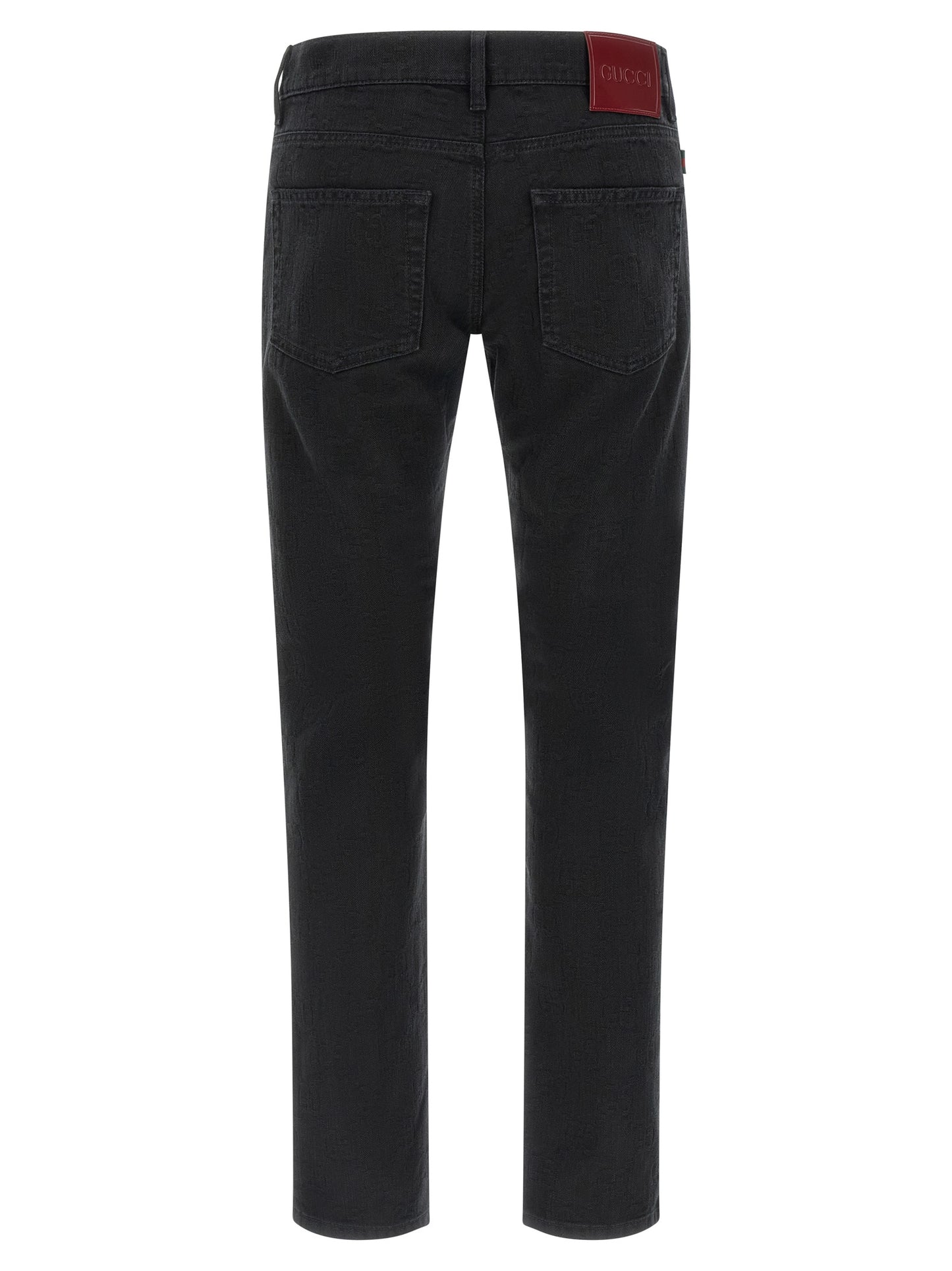 Gucci Men Gg Jacquard Denim Jeans GUCCI