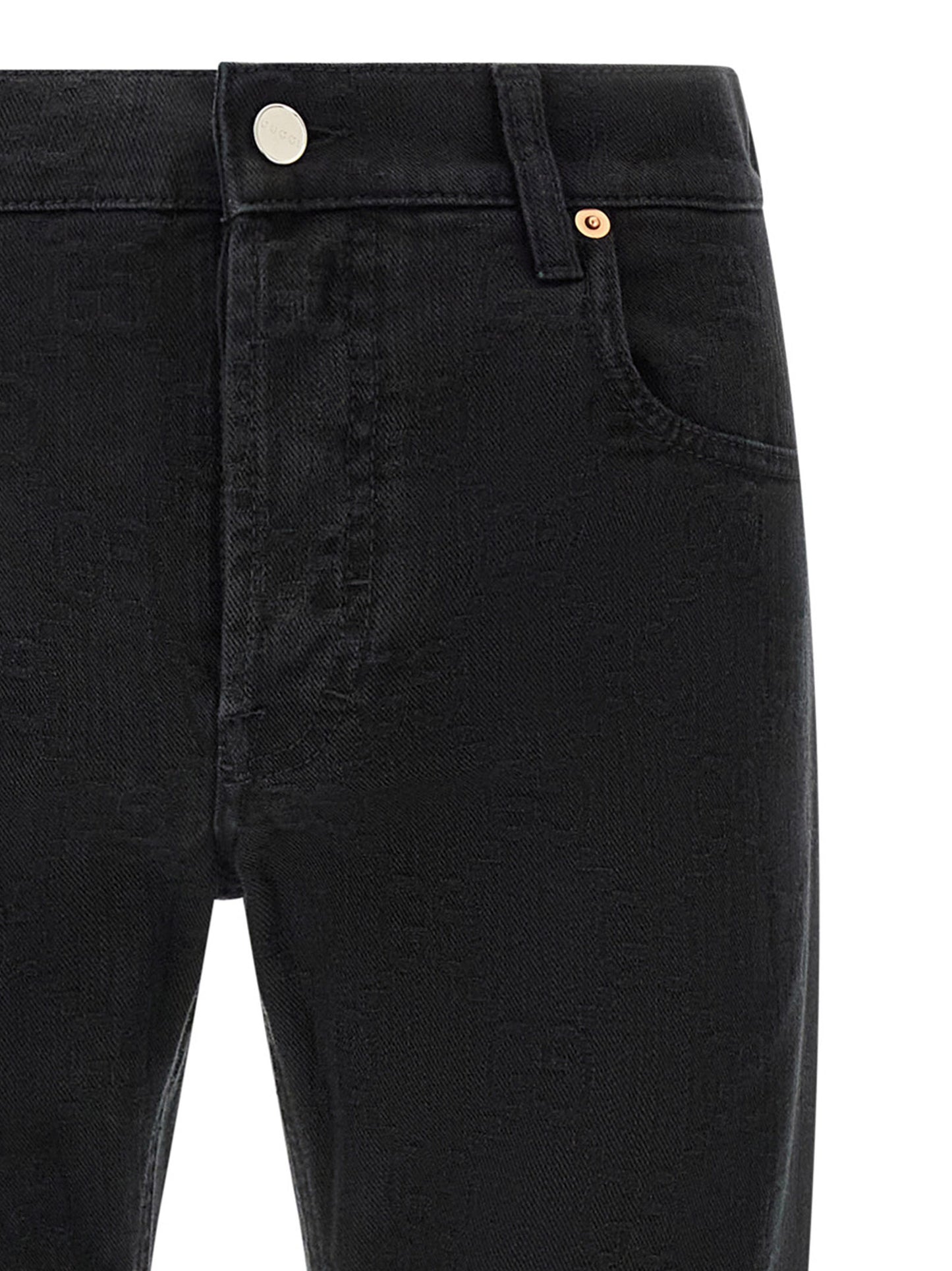 Gucci Men Gg Jacquard Denim Jeans GUCCI