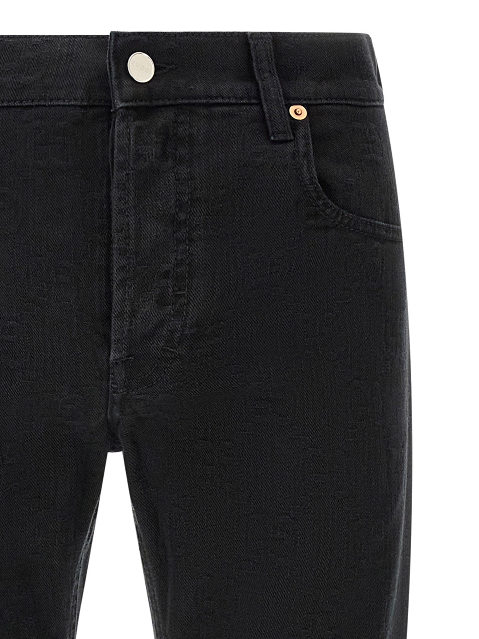 Gucci Men Gg Jacquard Denim Jeans GUCCI