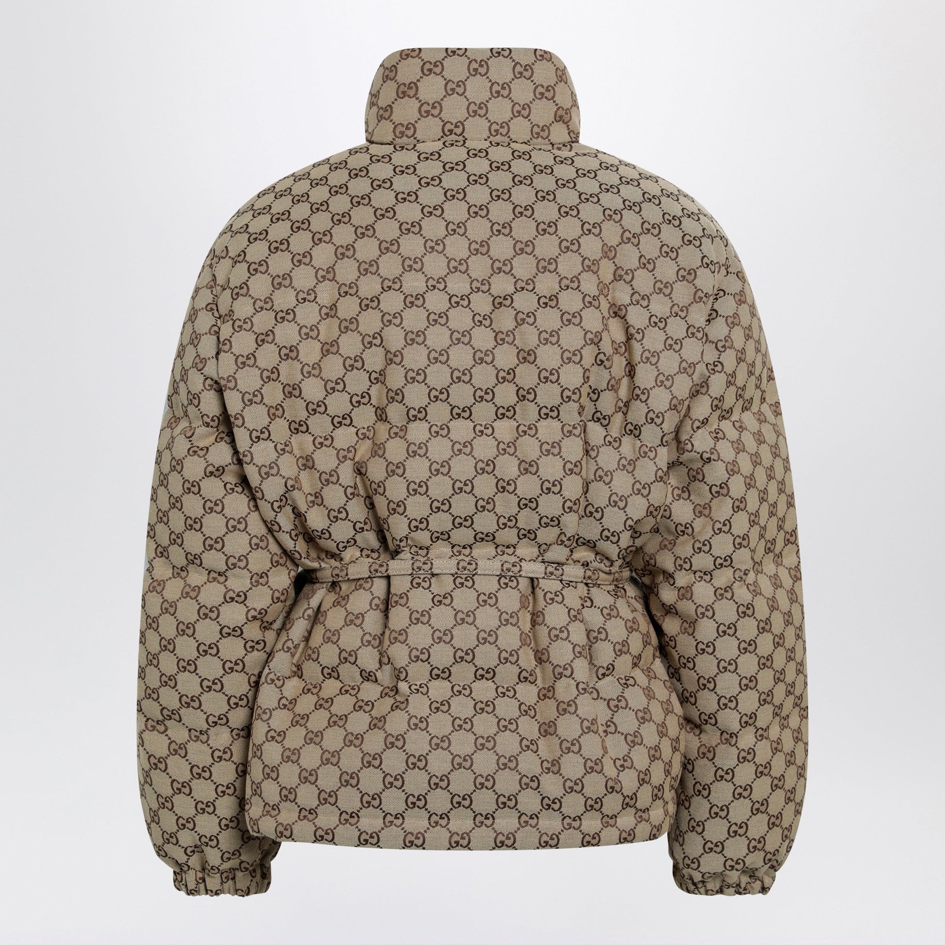 Gucci Belted Jacket In Beige Gg Fabric Women GUCCI