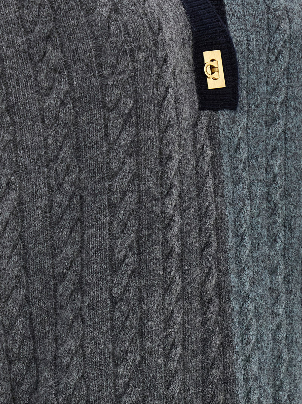 Ferragamo Women Color Block Braid Sweater FERRAGAMO