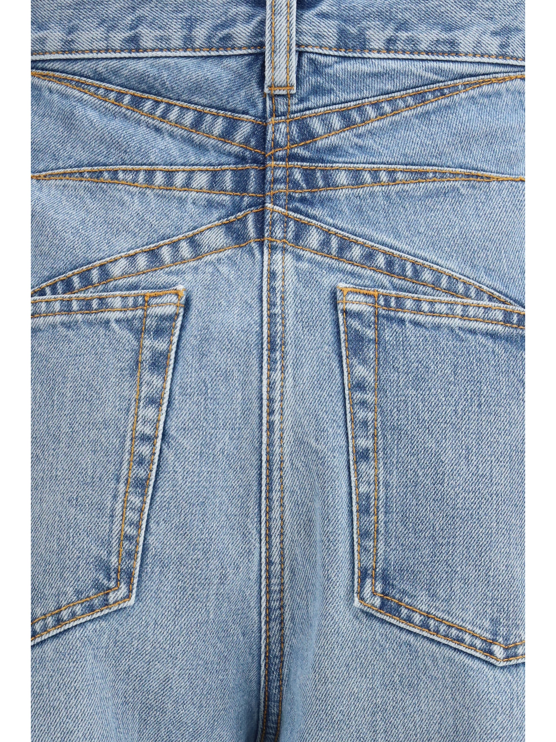 Alaïa Women Rounded Denim Trousers ALAIA
