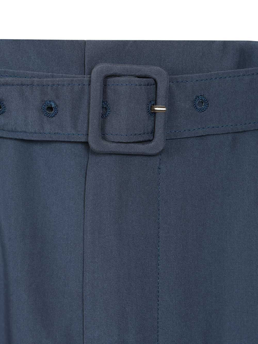 Saint Laurent Men Habutai Silk Belted Trousers SAINT LAURENT