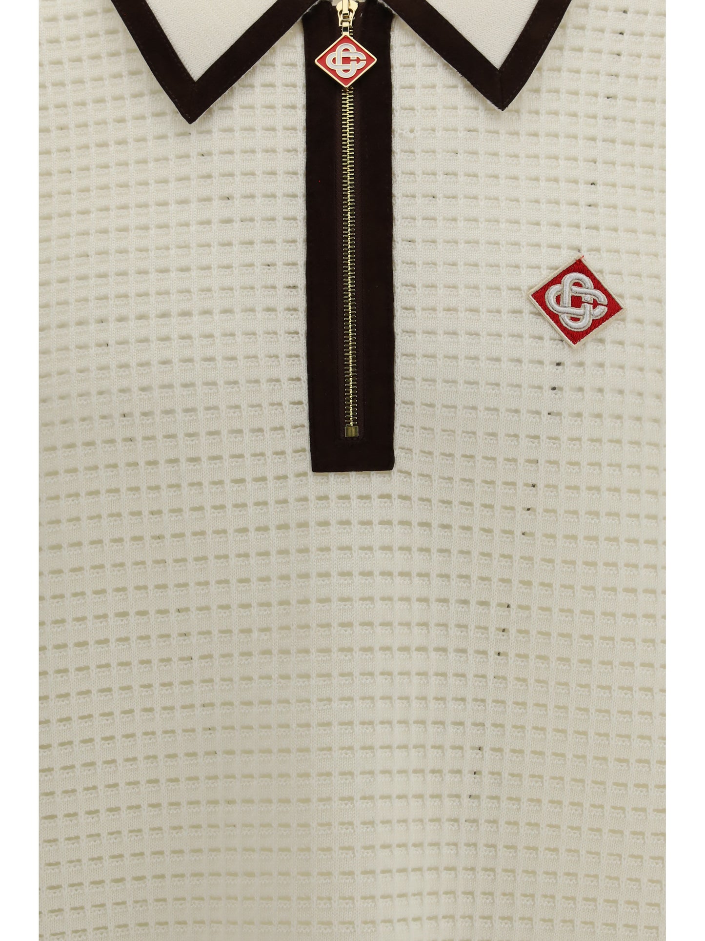 Casablanca Men Textured Terry Polo Shirt CASABLANCA