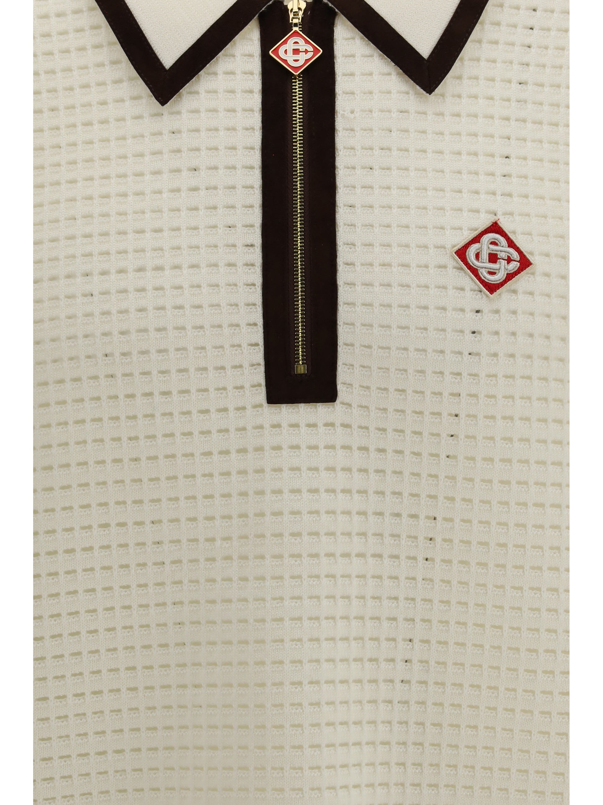 Casablanca Men Textured Terry Polo Shirt CASABLANCA