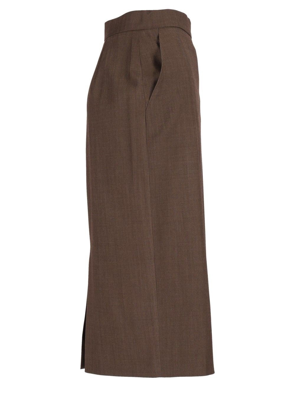 Max Mara Women Wool Gabardine Pencil Skirt MAX MARA