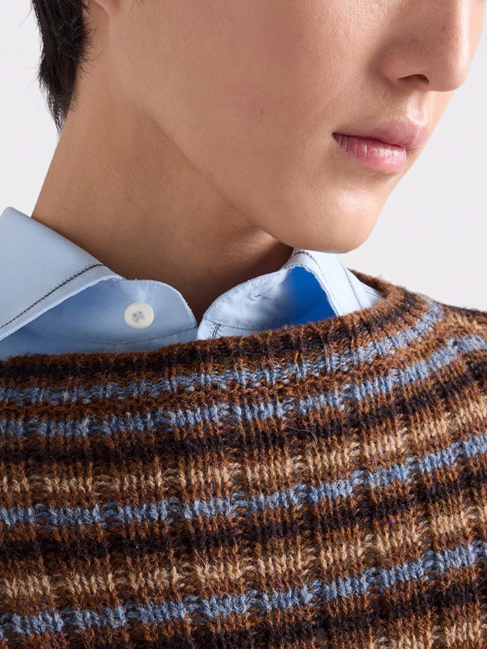 Prada Men Shetland Wool Boat Neck Sweater PRADA