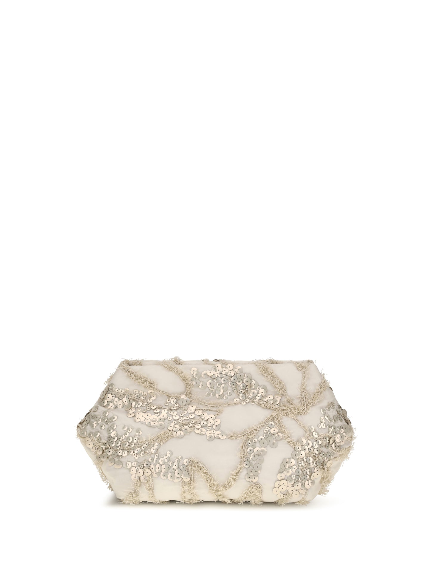 Brunello Cucinelli Women Embroidered Silk Organza Clutch BRUNELLO CUCINELLI