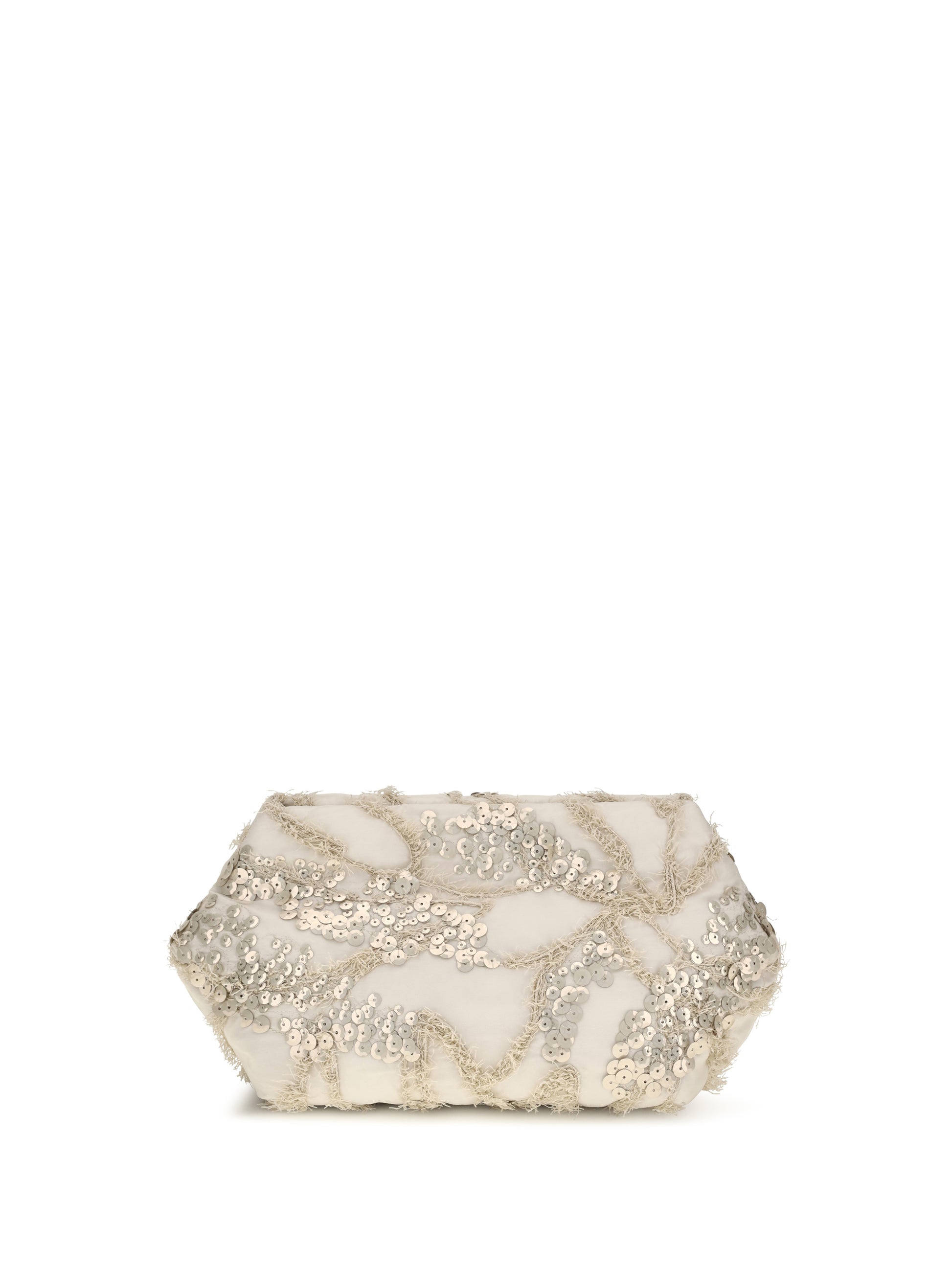 Brunello Cucinelli Women Embroidered Silk Organza Clutch BRUNELLO CUCINELLI