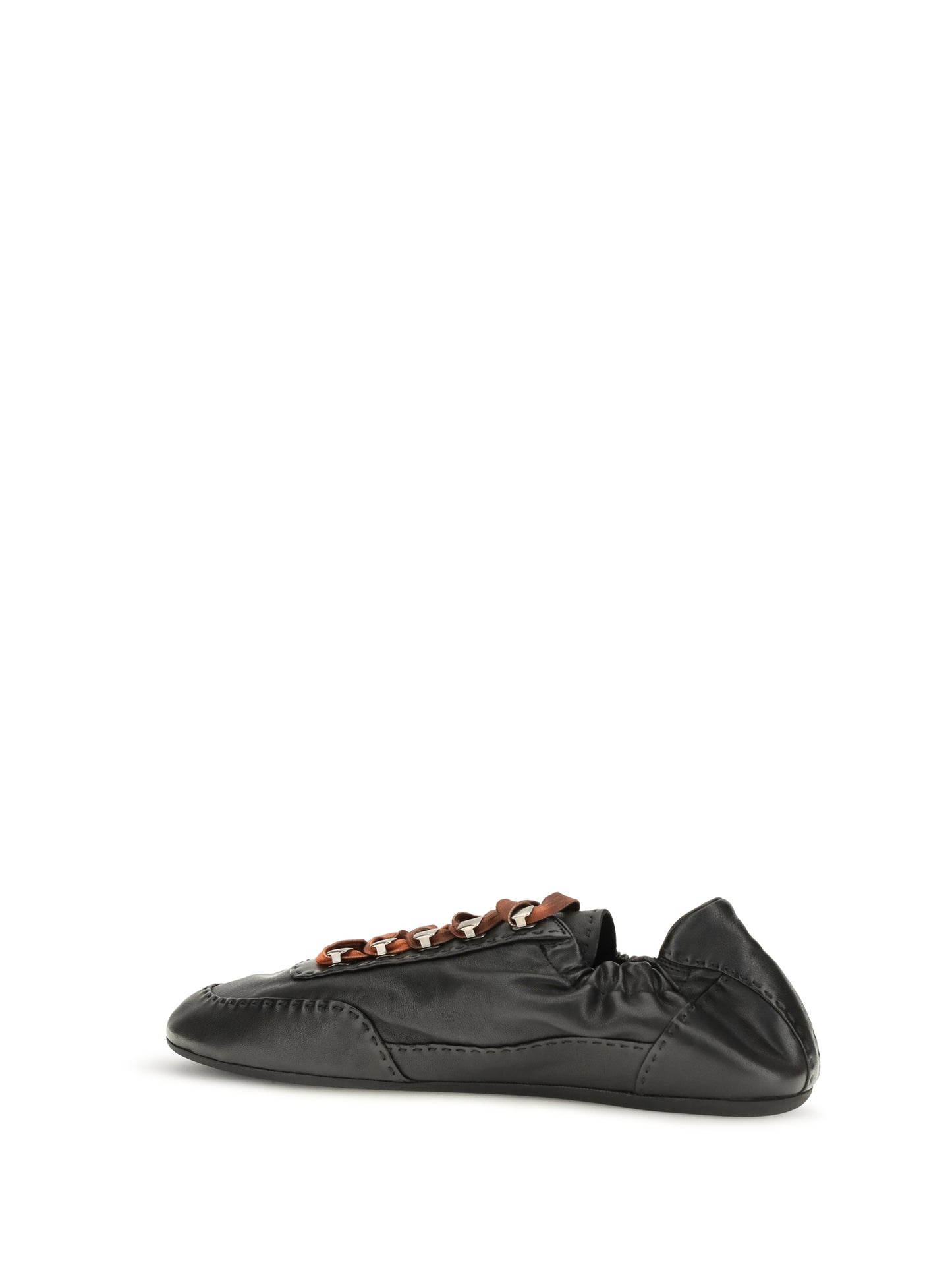 Prada Men Collapse Aged Nappa Leather Sneakers PRADA