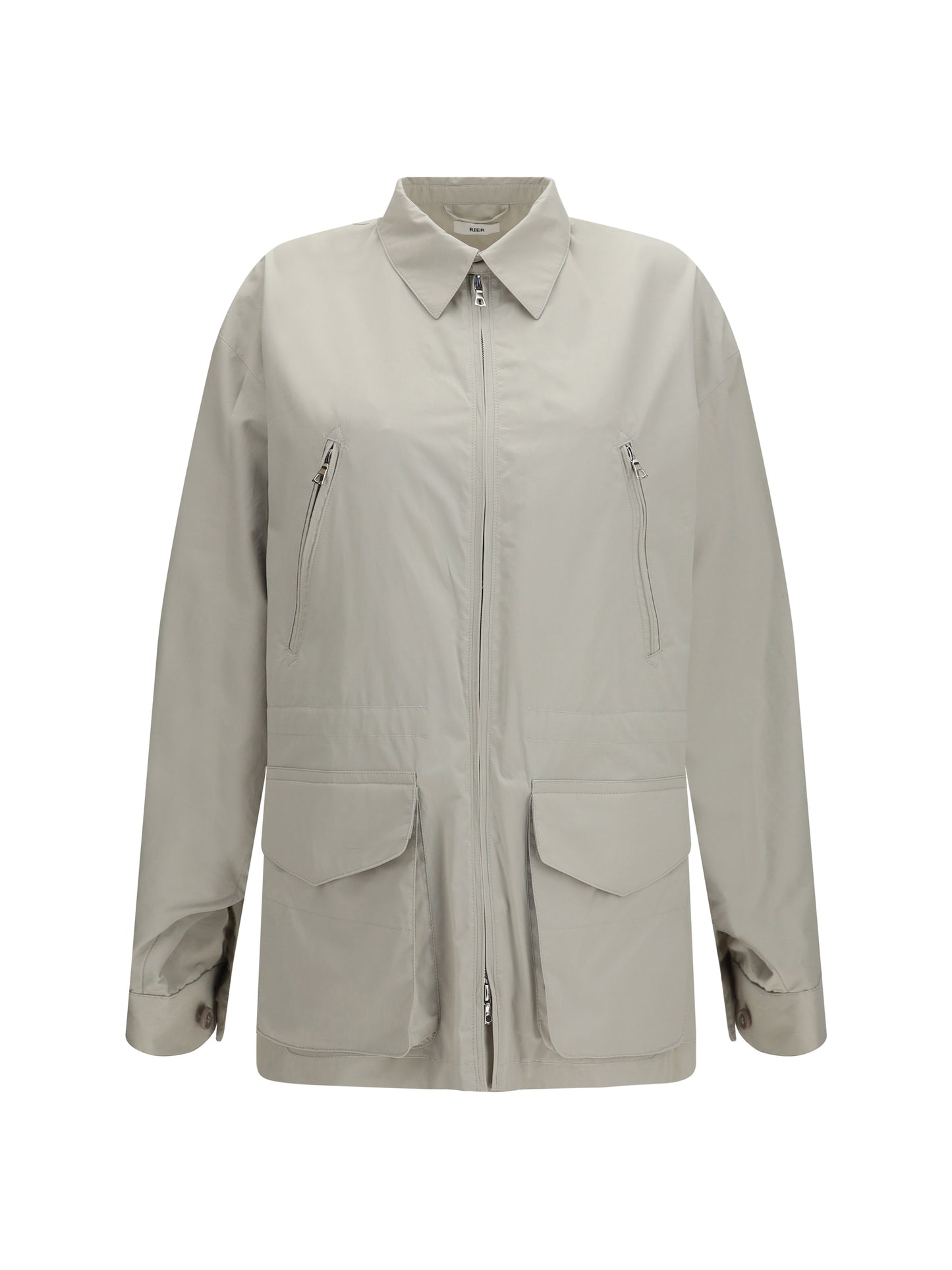 Rier Women Cotton Zipped Pockets Jacket RIER