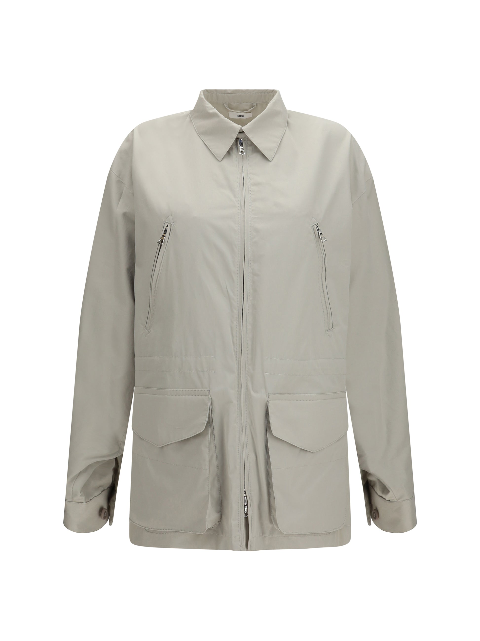 Rier Women Cotton Zipped Pockets Jacket RIER