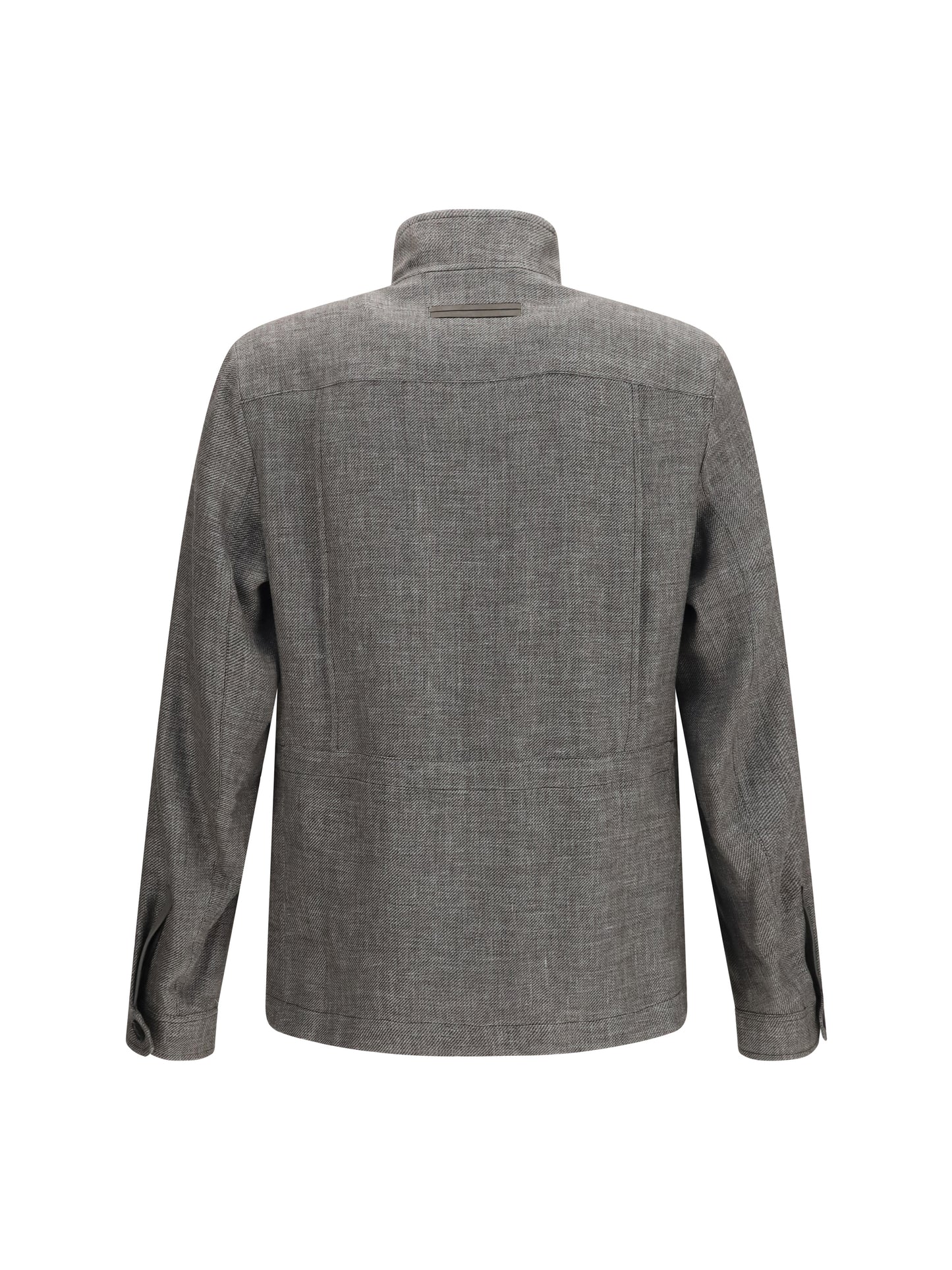 Zegna Men High-Collar Shirt Jacket ZEGNA