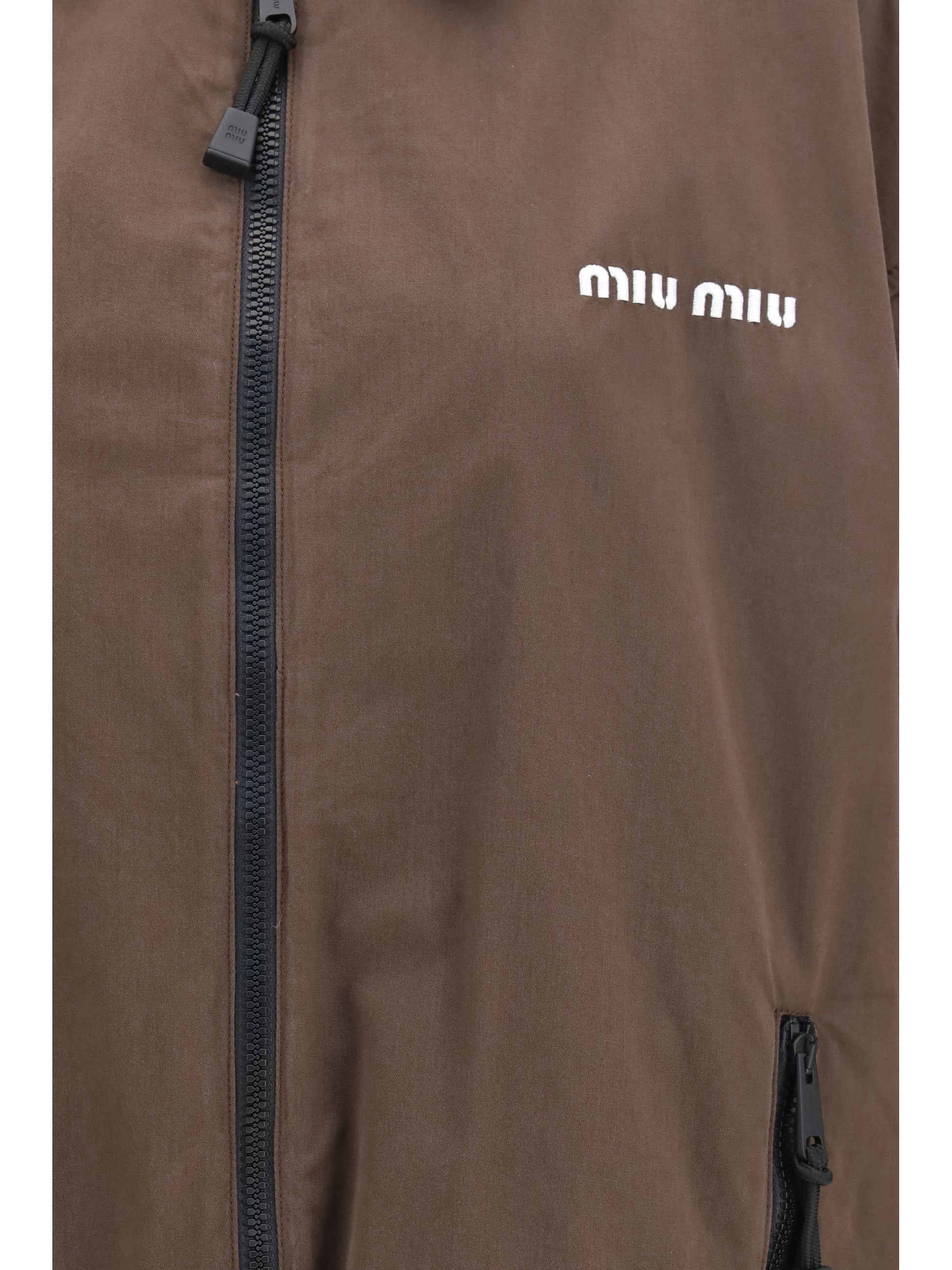 Miu Miu Women Gabardine Jacket With Zip MIU MIU