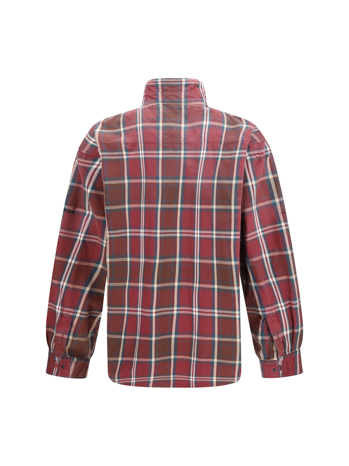 Balenciaga Men Zip Shirt In Cotton-Blend Flannel BALENCIAGA