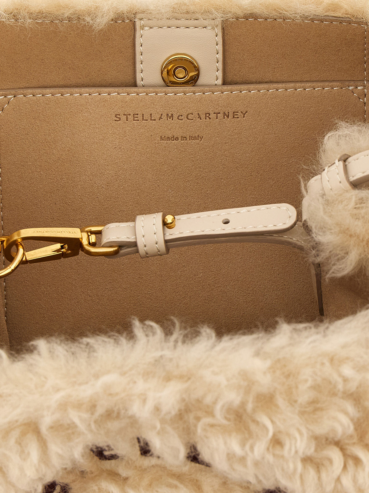 Stella Mccartney Women Shearling Logo Shoulder Bag STELLA MCCARTNEY