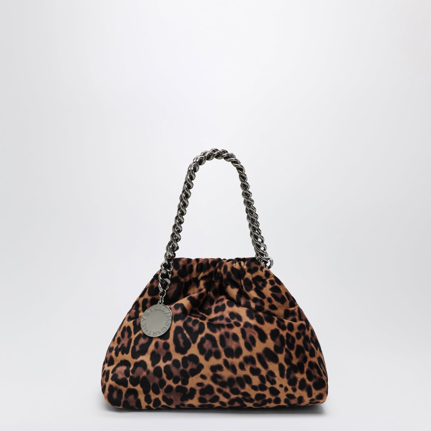 Stella Mccartney Falabella Mini Drawstring Bag In Leopard Velvet Women STELLA MCCARTNEY