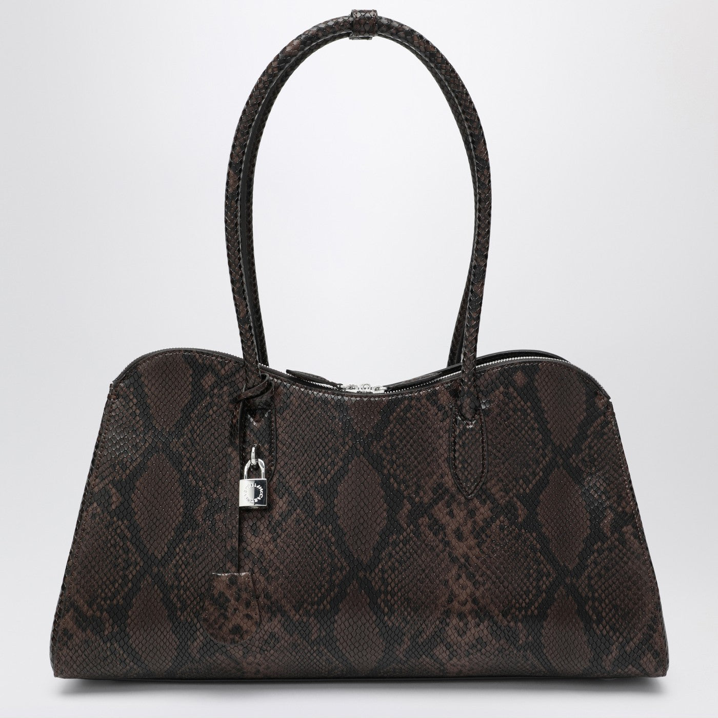Stella Mccartney Espresso Snake-Effect Ryder Tote Bag Women STELLA MCCARTNEY