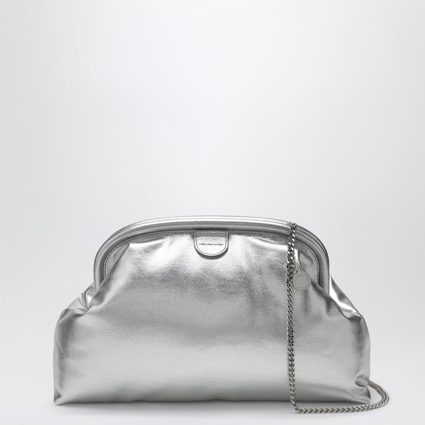 Stella Mccartney Silver Metallic Padded Falabella Clutch Women STELLA MCCARTNEY