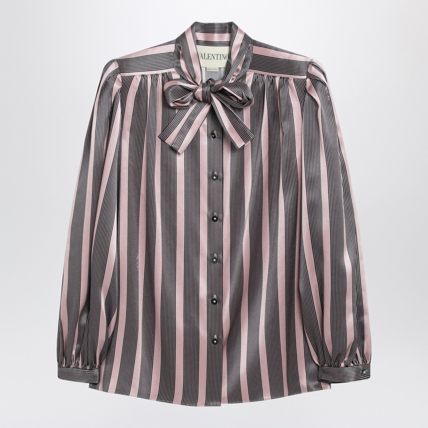 Valentino Striped Crepe De Chine Shirt Women VALENTINO