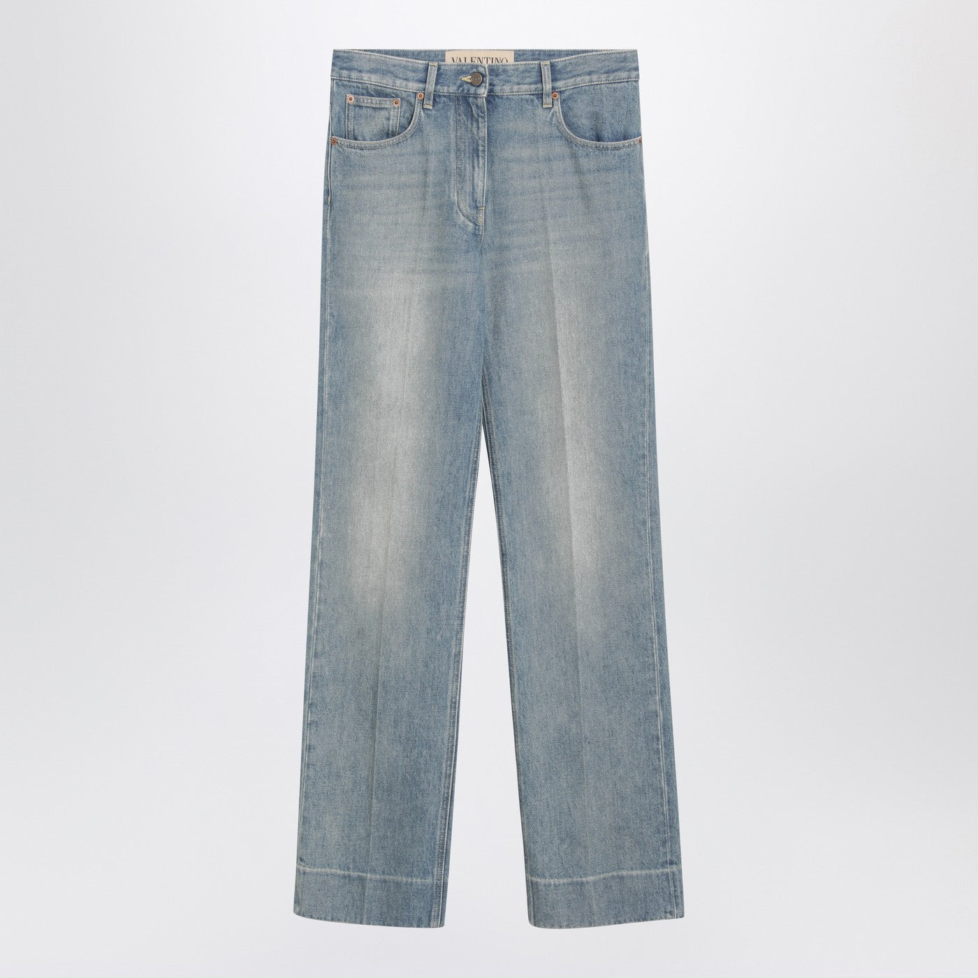 Valentino Light Blue Washed-Effect Jeans Women VALENTINO
