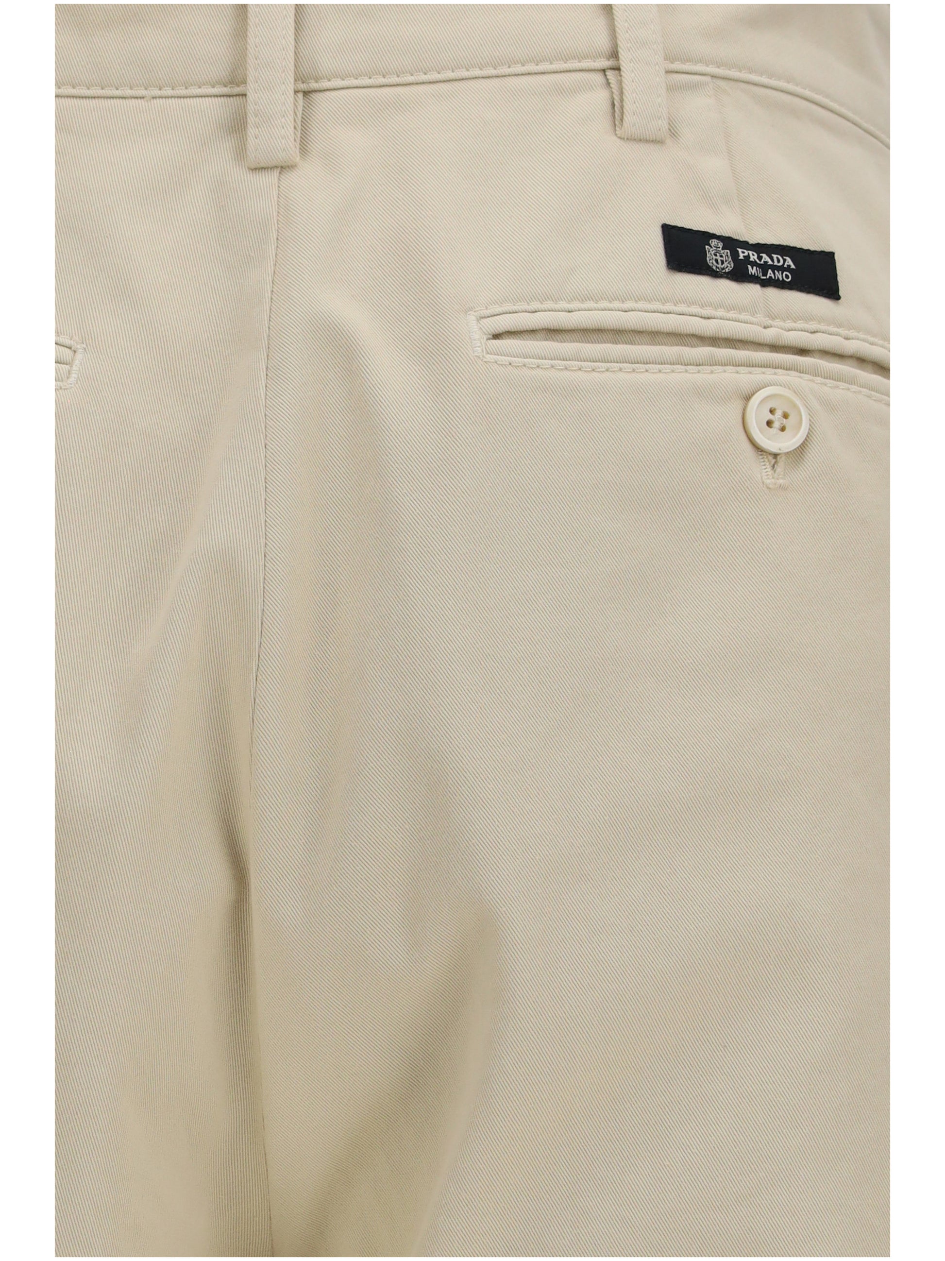 Prada Men Straight-Leg Cotton Pants PRADA
