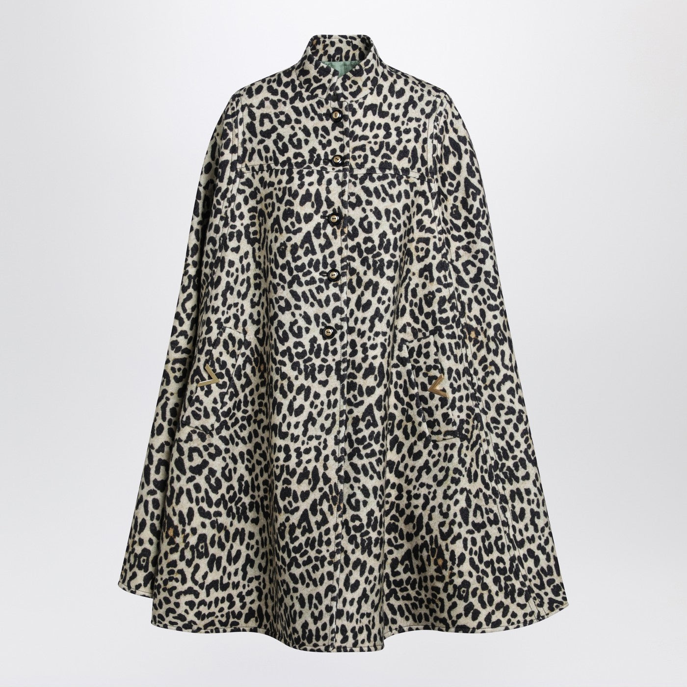 Valentino Animal-Print Wool Cape Women VALENTINO