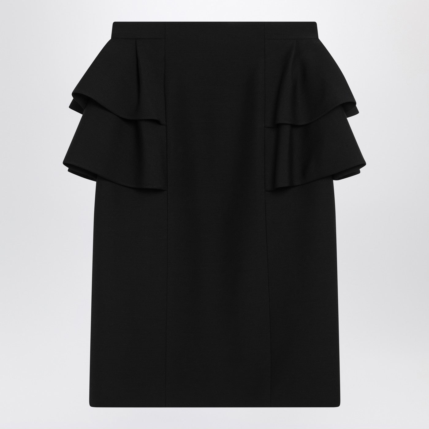Valentino Black Skirt With Ruffles On The Sides Women VALENTINO