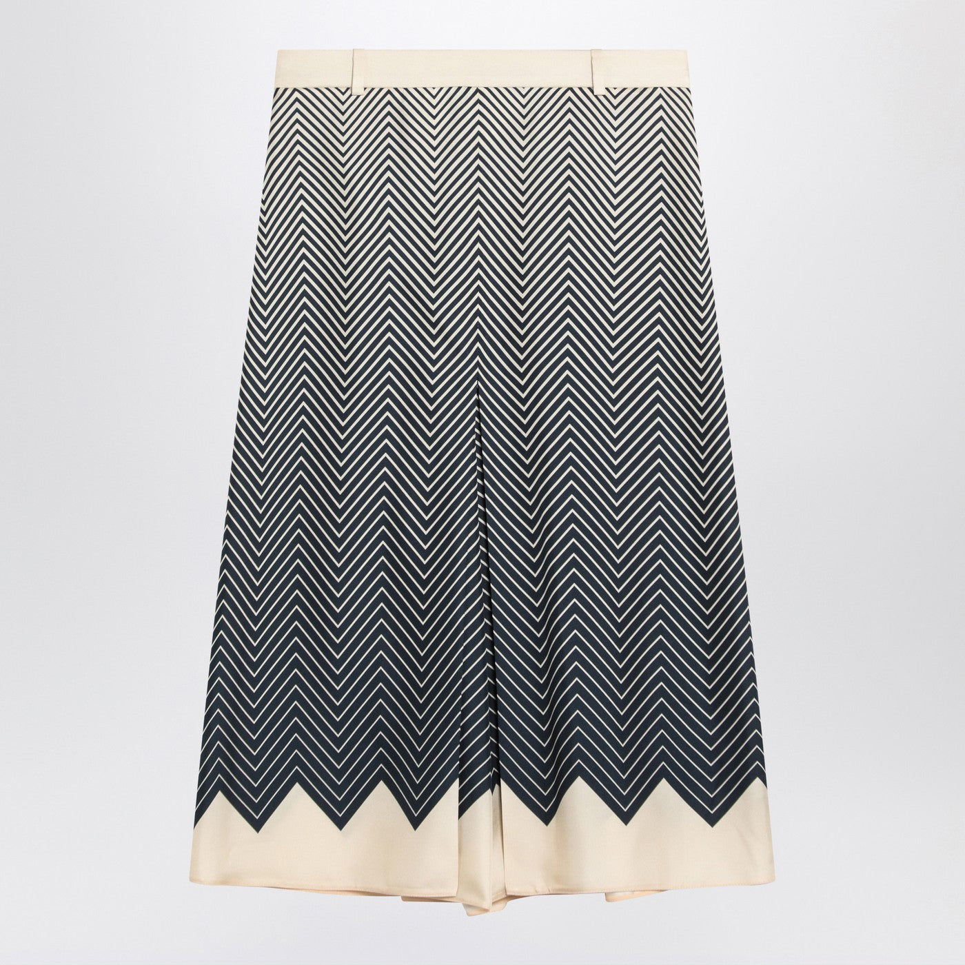Valentino Blue/Ivory Silk Skirt Women VALENTINO