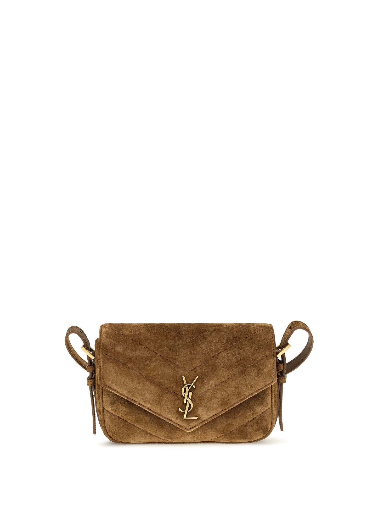 Saint Laurent Women Small Loulou Matelassé Suede Shoulder Bag SAINT LAURENT