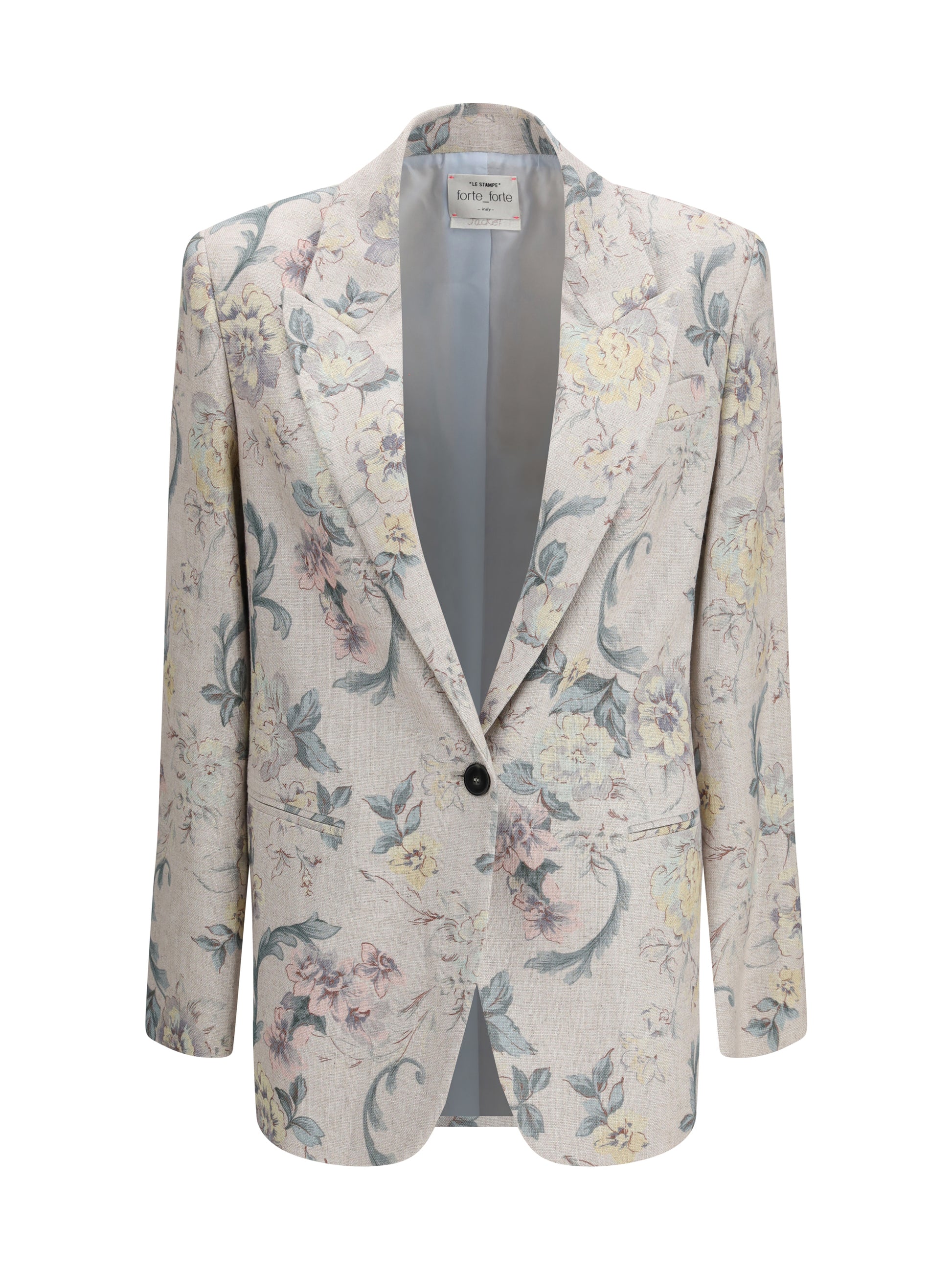 Forte_Forte Women Peonia My Love Motif Hopsack Linen-Blend Jacket FORTE FORTE
