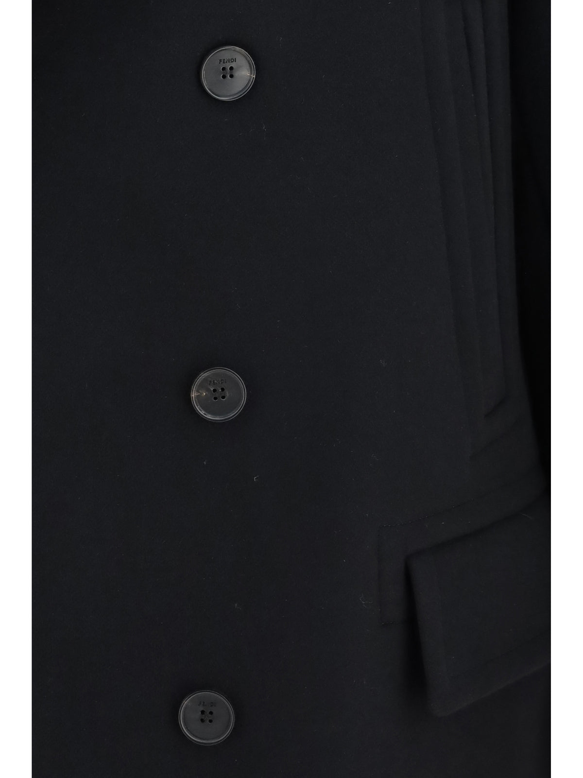 Fendi Men Wool And Angora Coat FENDI