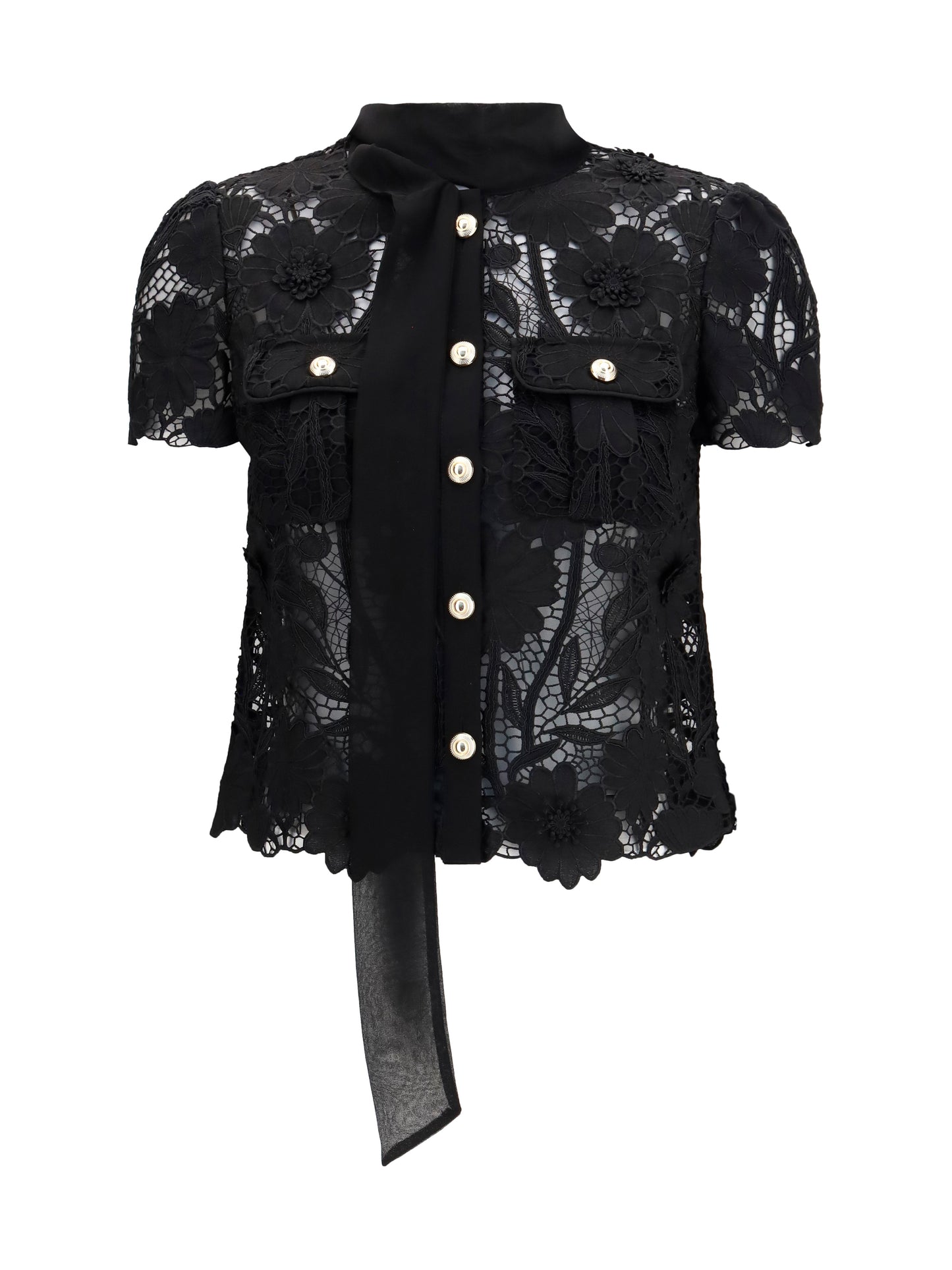Self-Portrait Women Tie-Neck Top SELF-PORTRAIT
