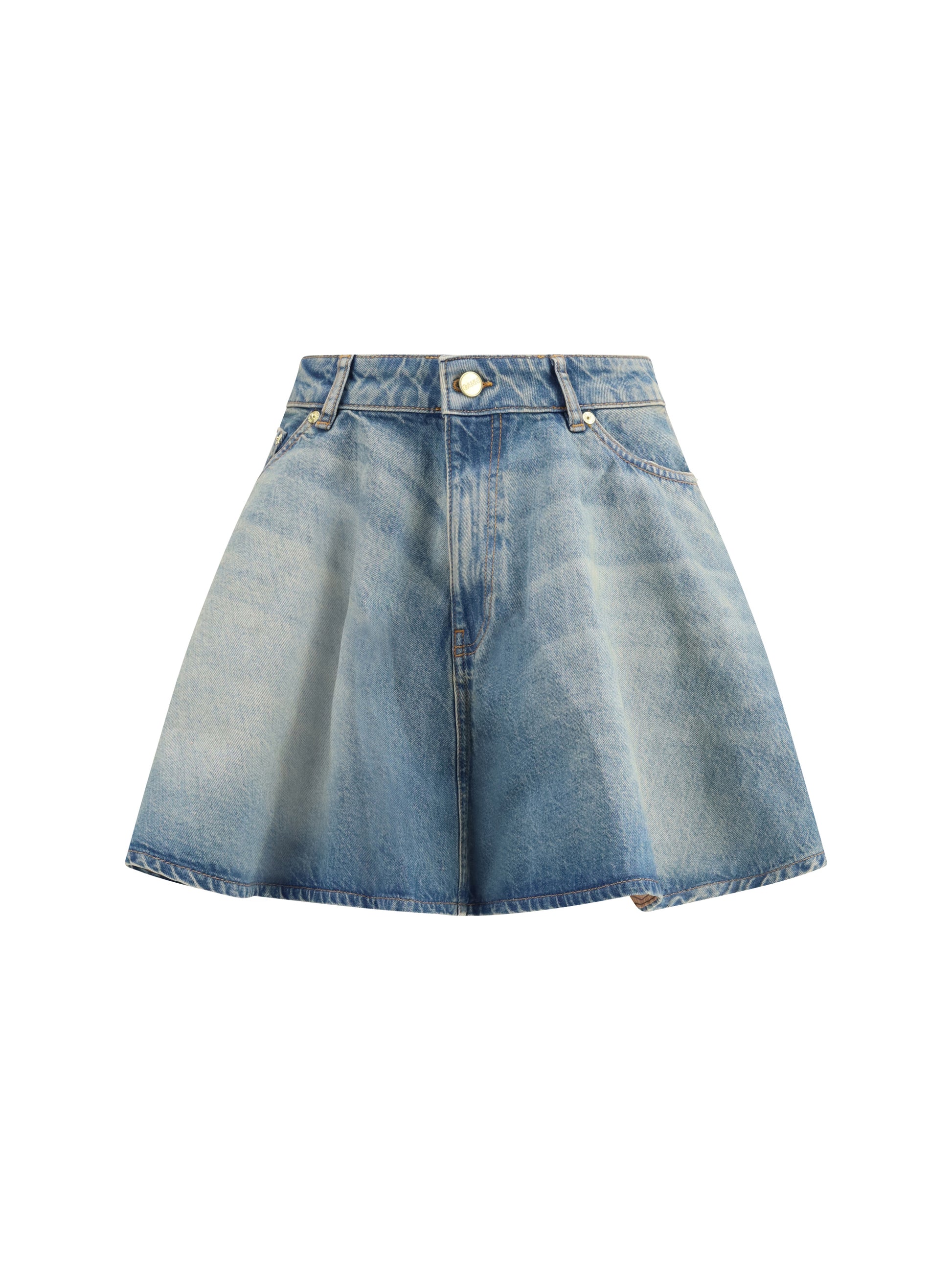 Ganni Women Denim Miniskirt GANNI
