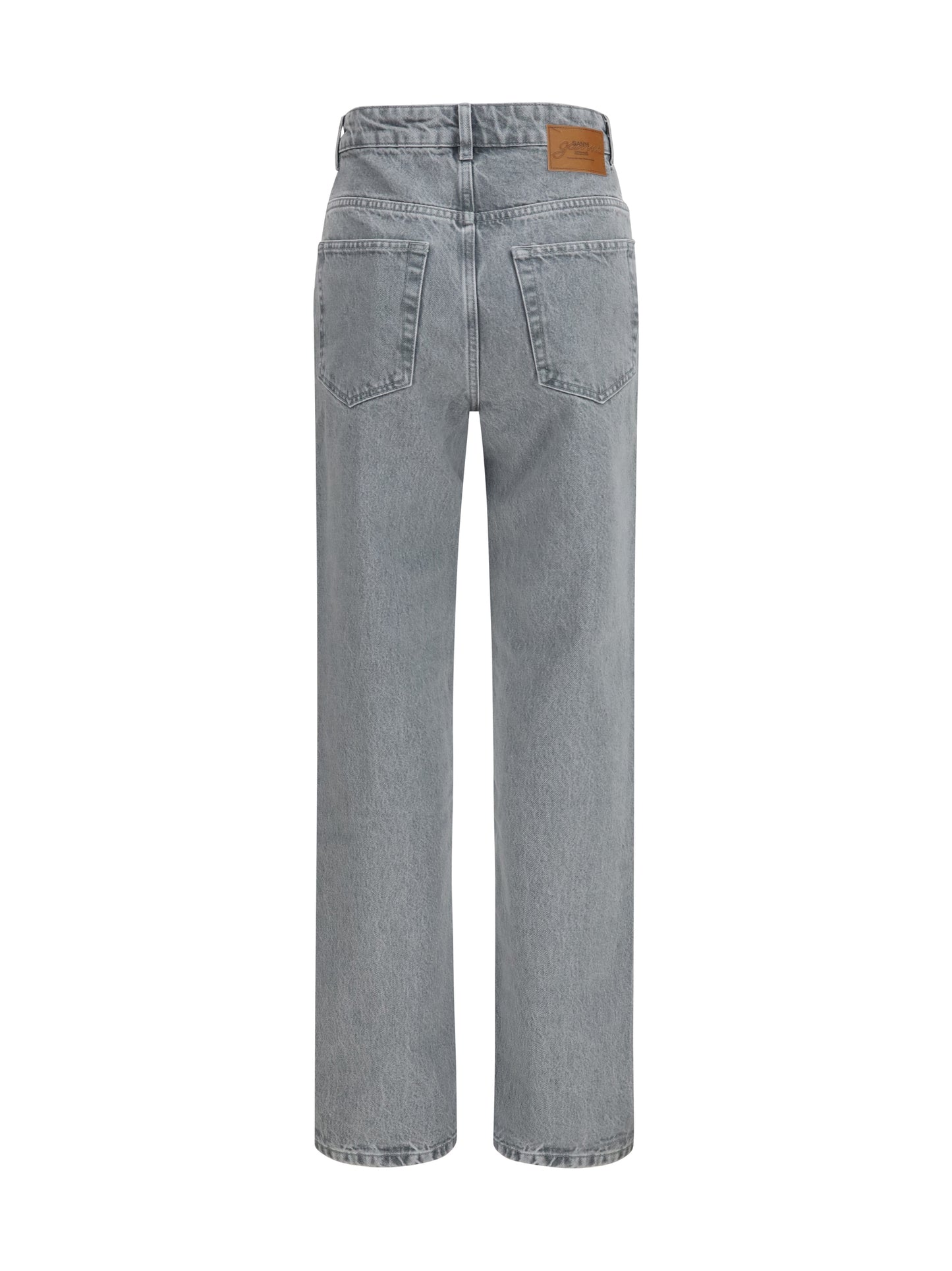 Ganni Women Rigid Denim Cuffed Jeans GANNI